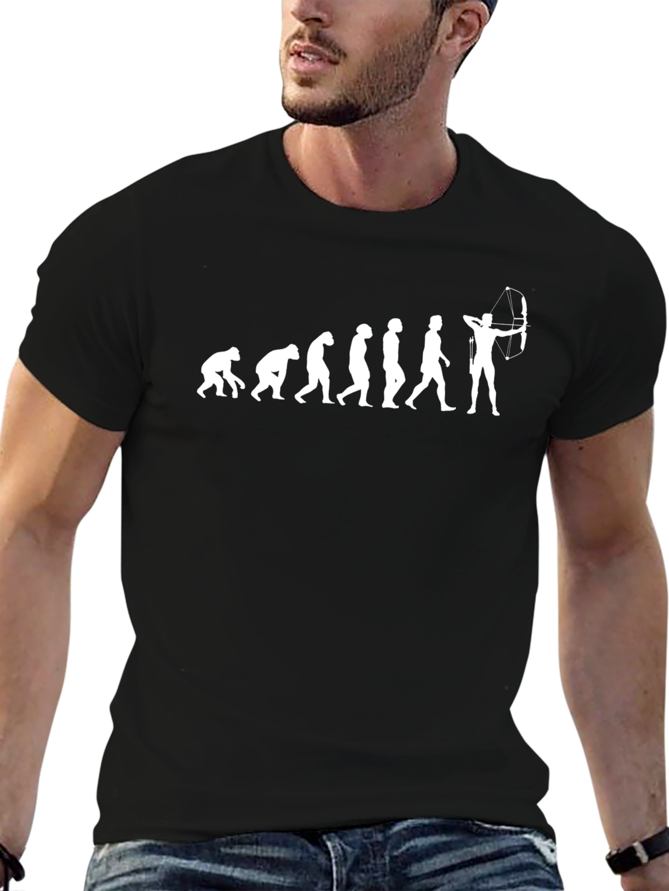 Evolution of Archery T-Shirt - Black Cotton Tee