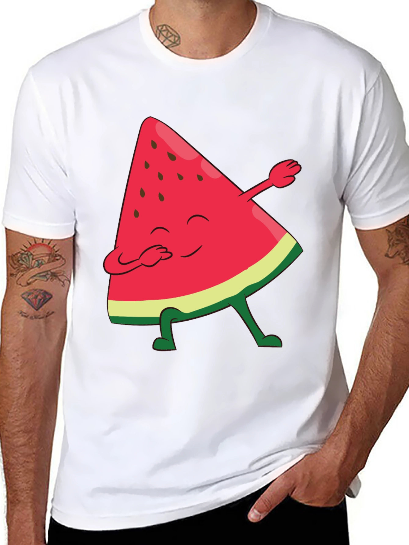 Watermelon Dab Funny Graphic Tee