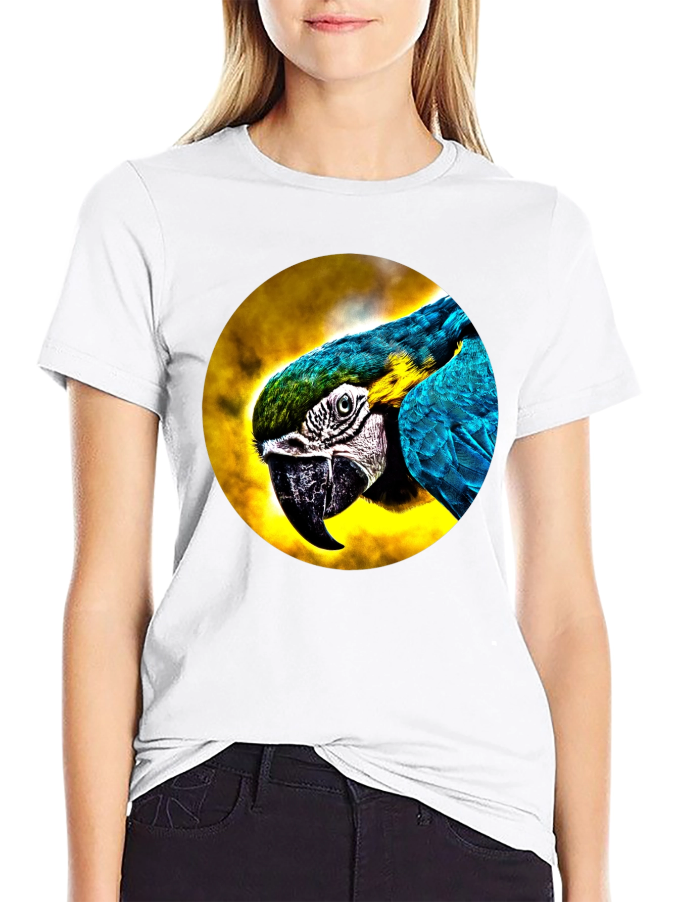 Parrot Graphic T-Shirt - Round Design