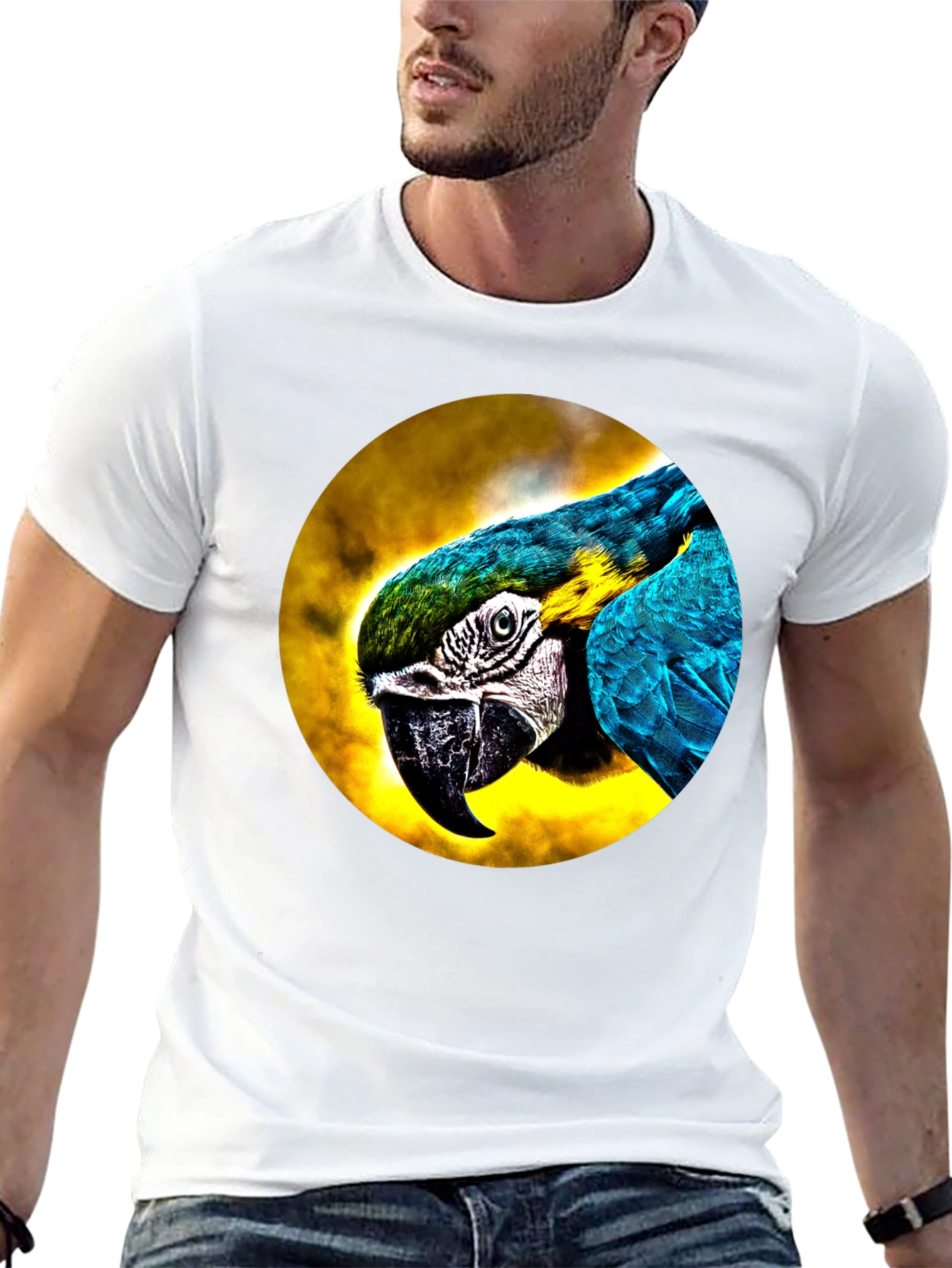 Parrot Graphic T-Shirt - Round Design