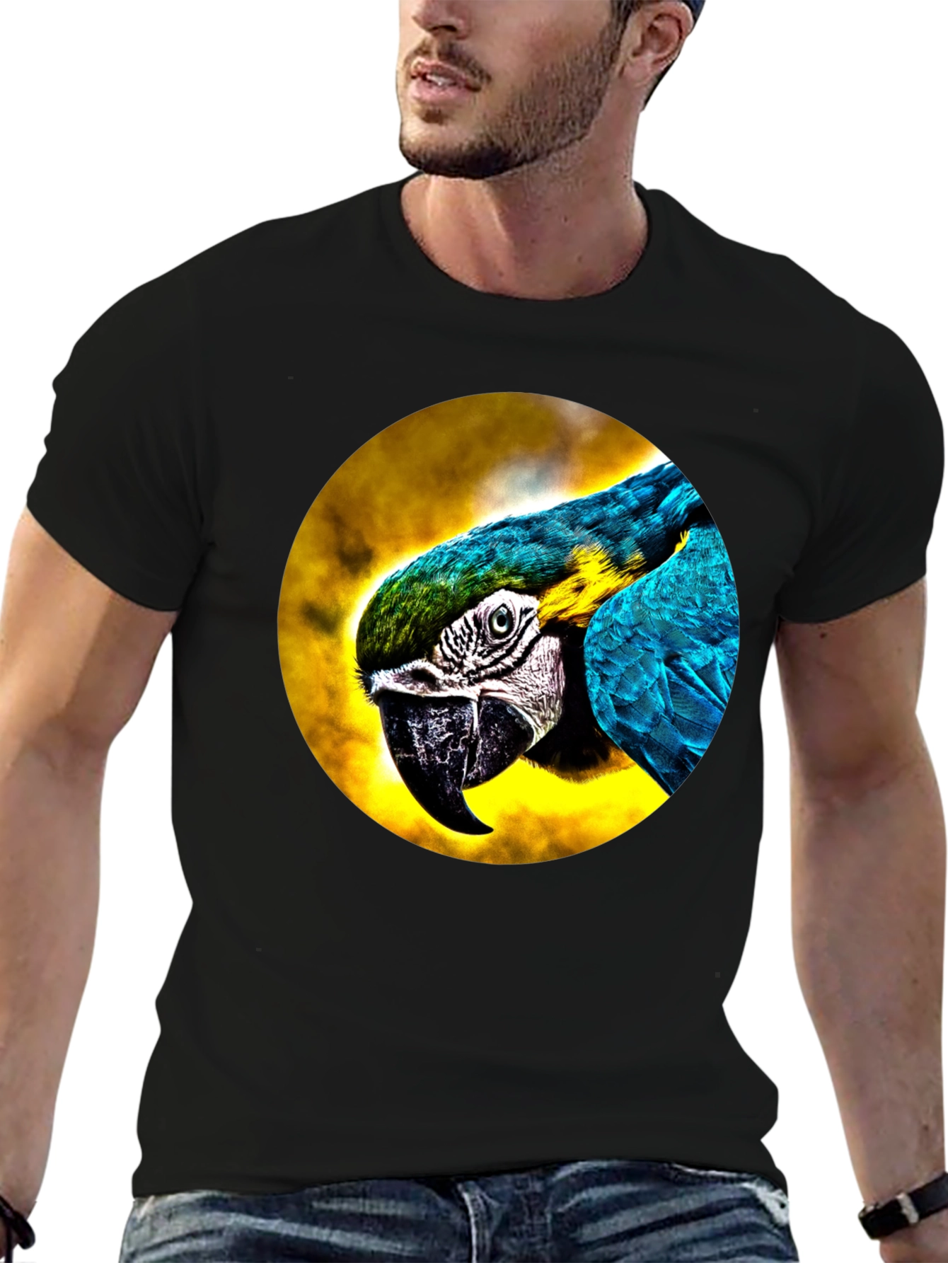 Parrot Graphic T-Shirt - Round Design