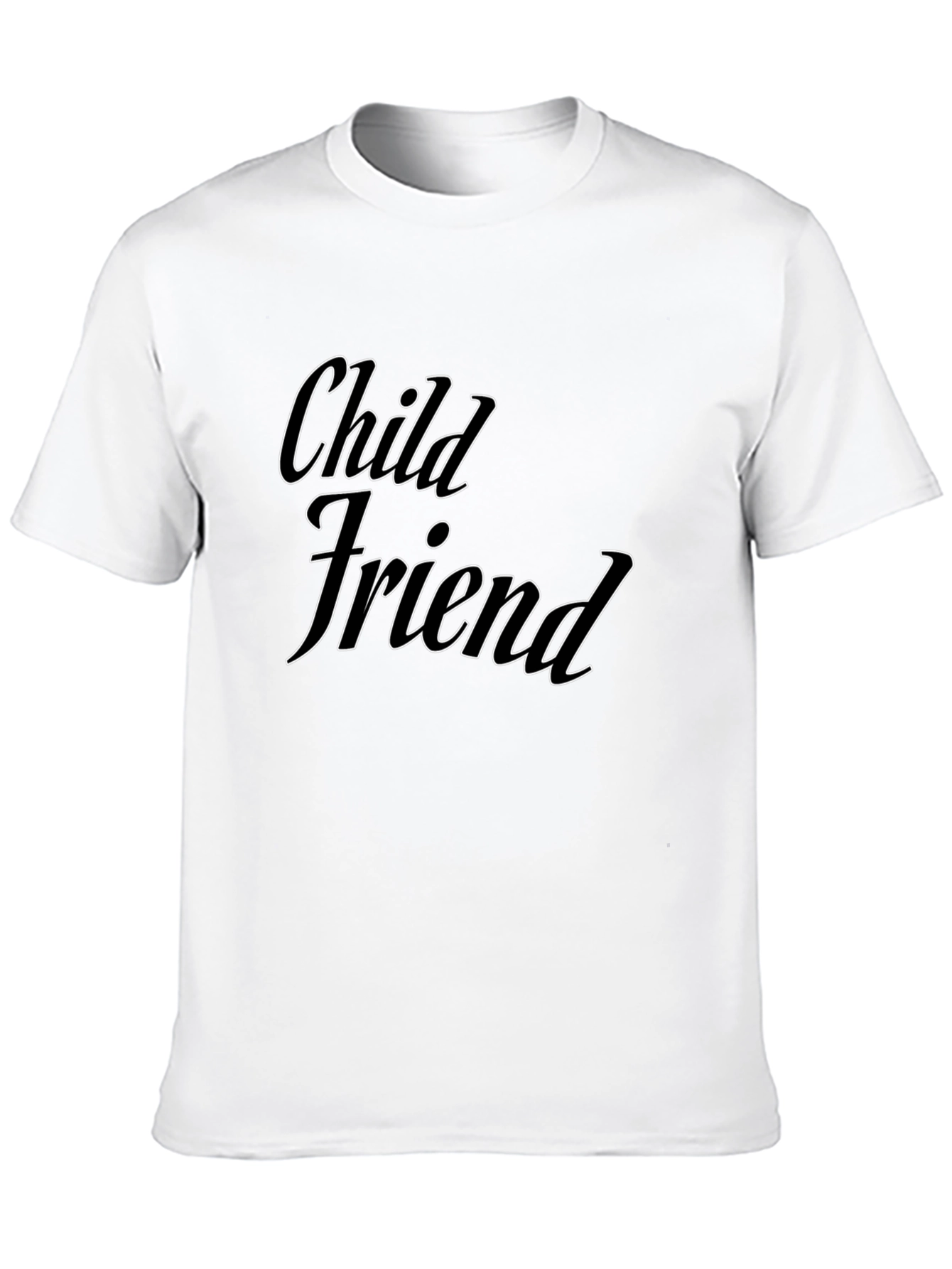 Child Friend Graphic Tee - Black Cotton Comfort