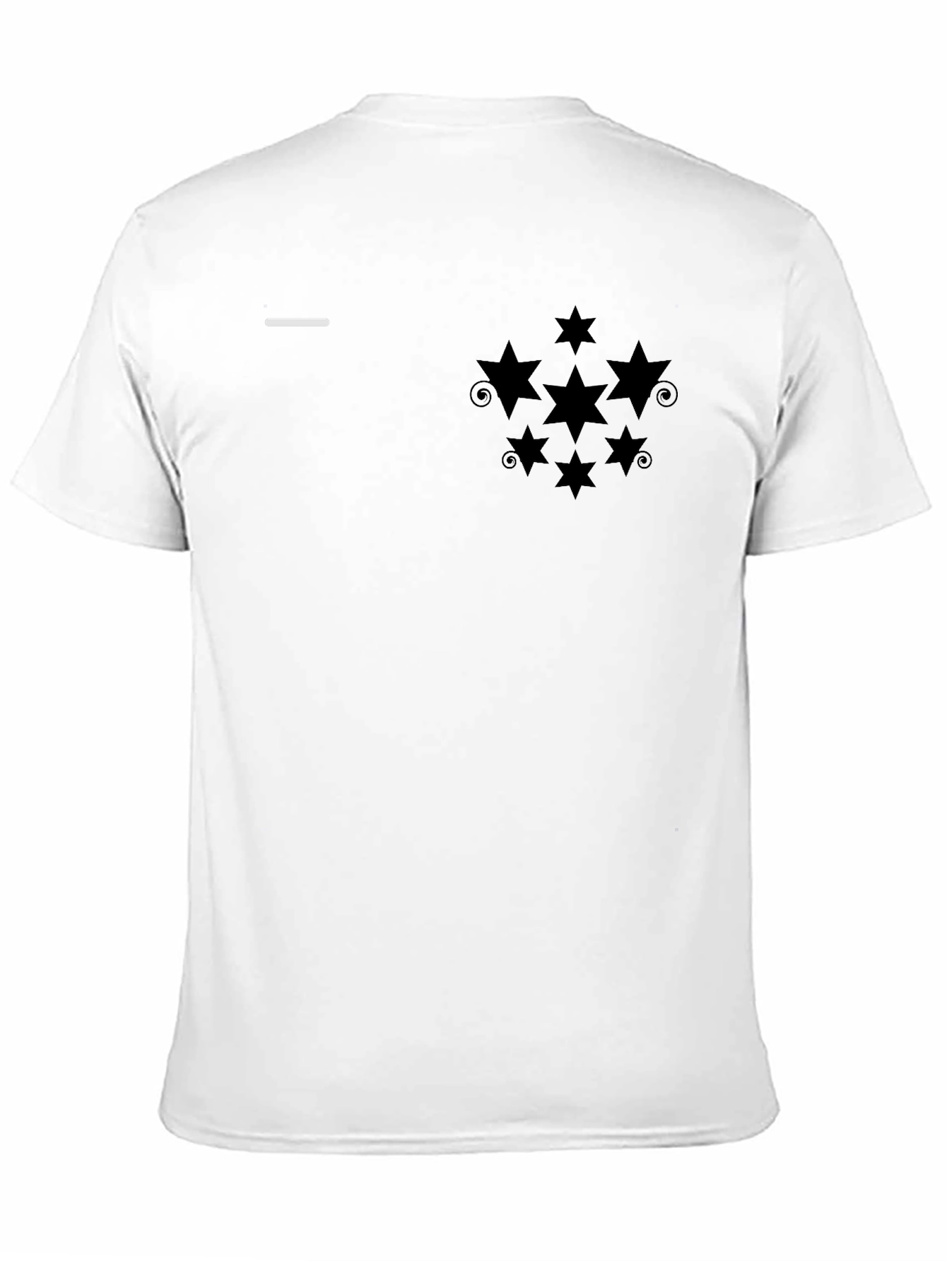 Modern Black Graphic Tee with Star Design