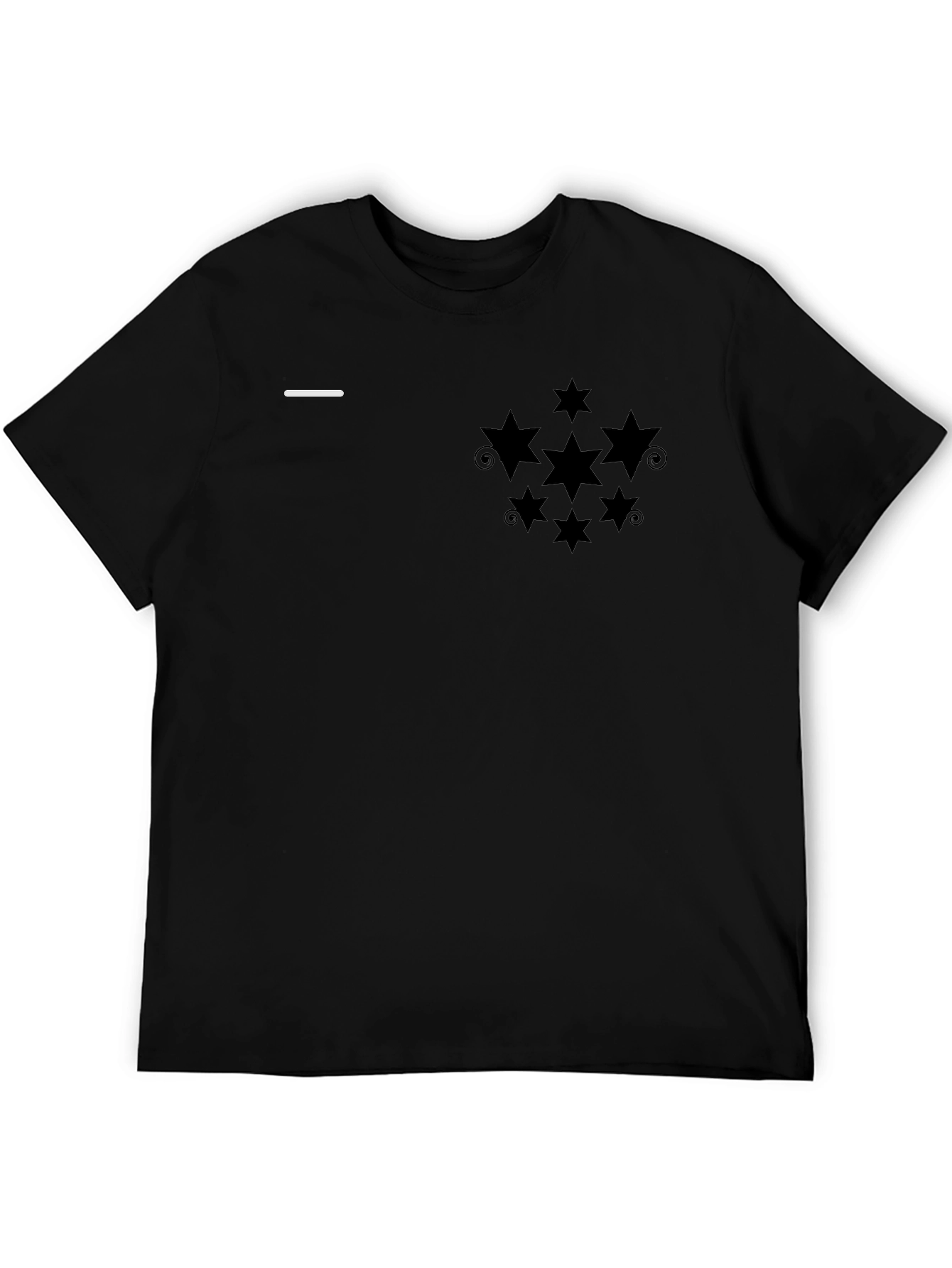 Modern Black Graphic Tee with Star Design