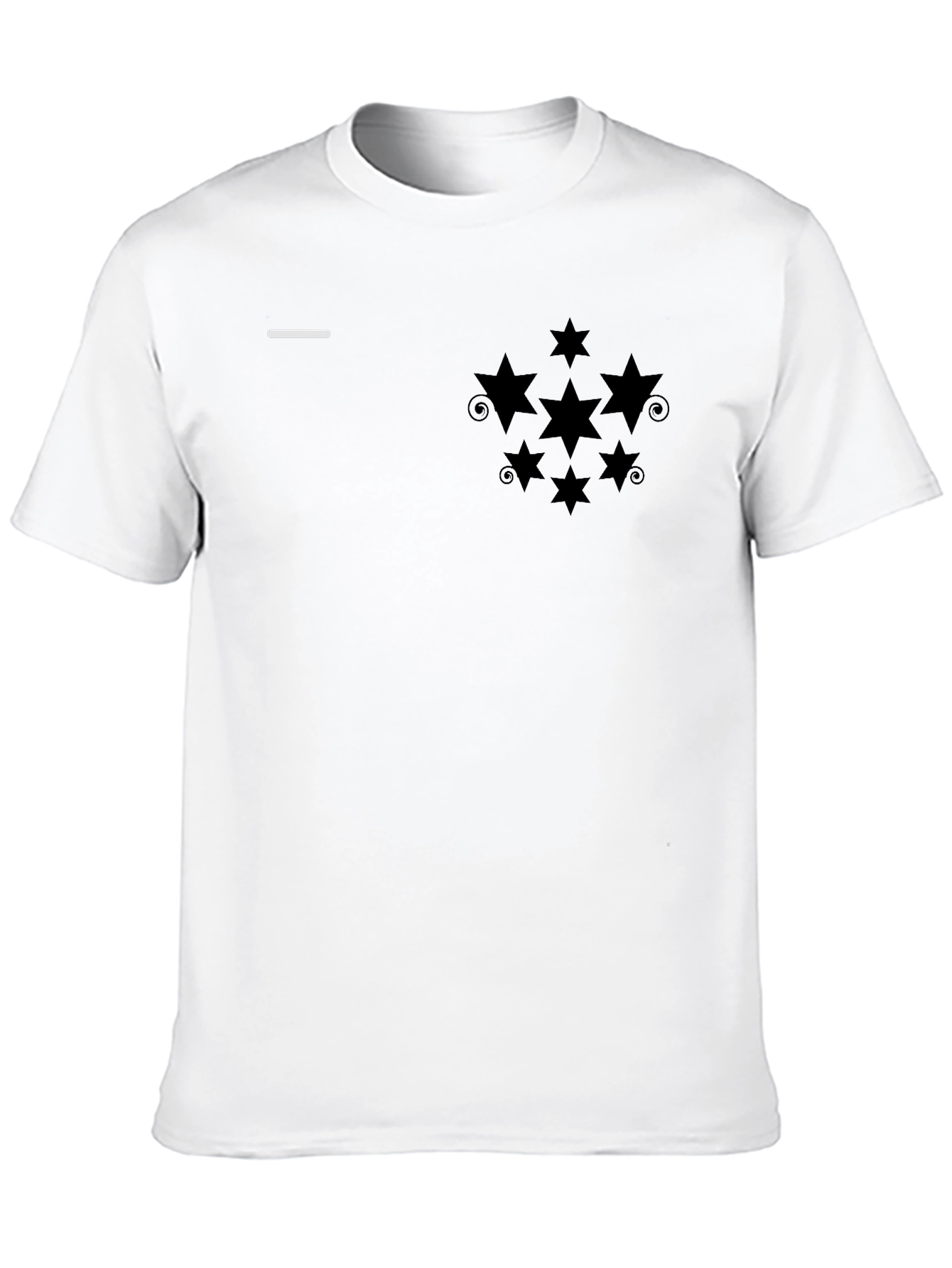 Modern Black Graphic Tee with Star Design