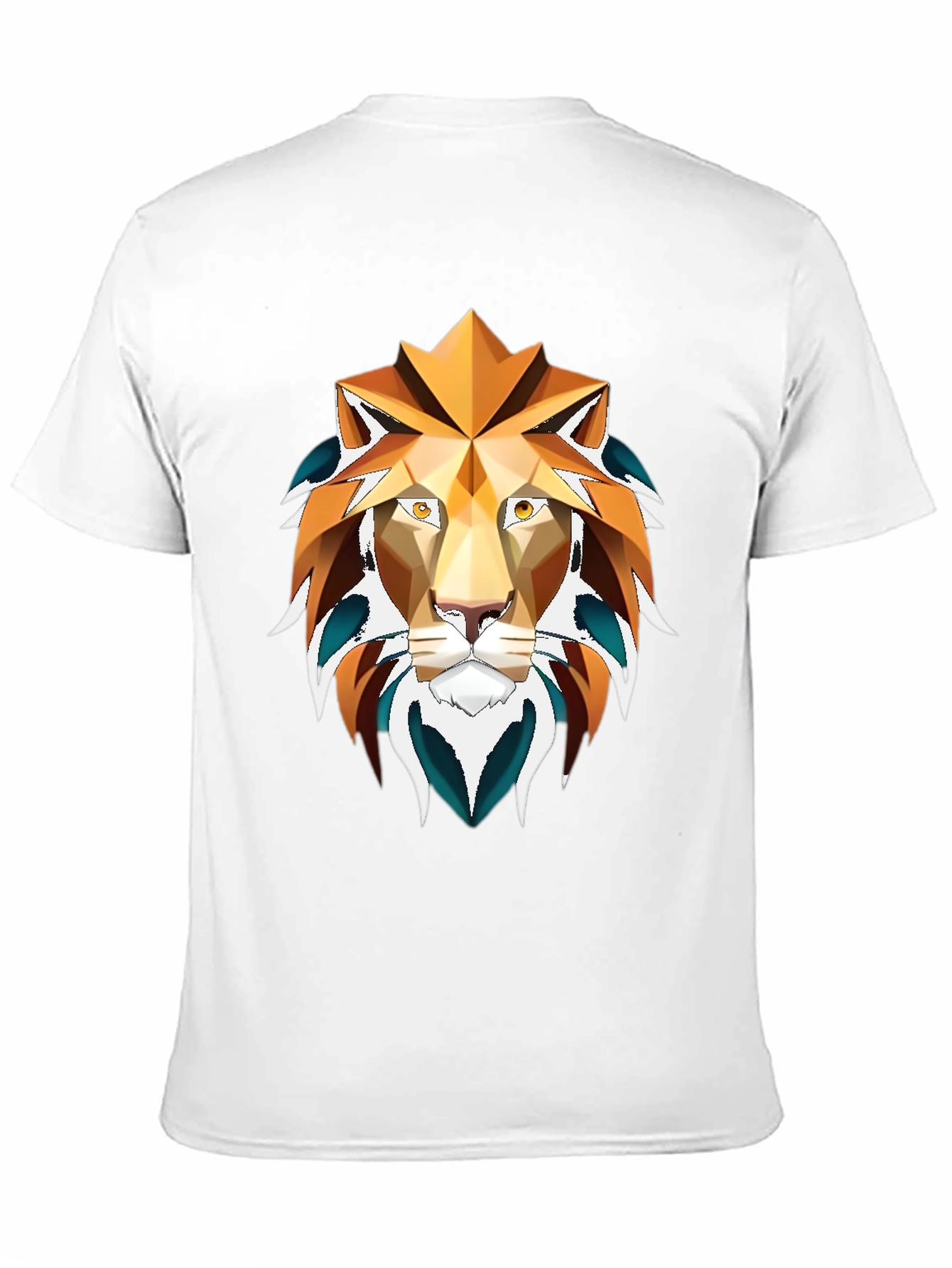 Geometric Lion Graphic Tee - Stylish Mens Shirt