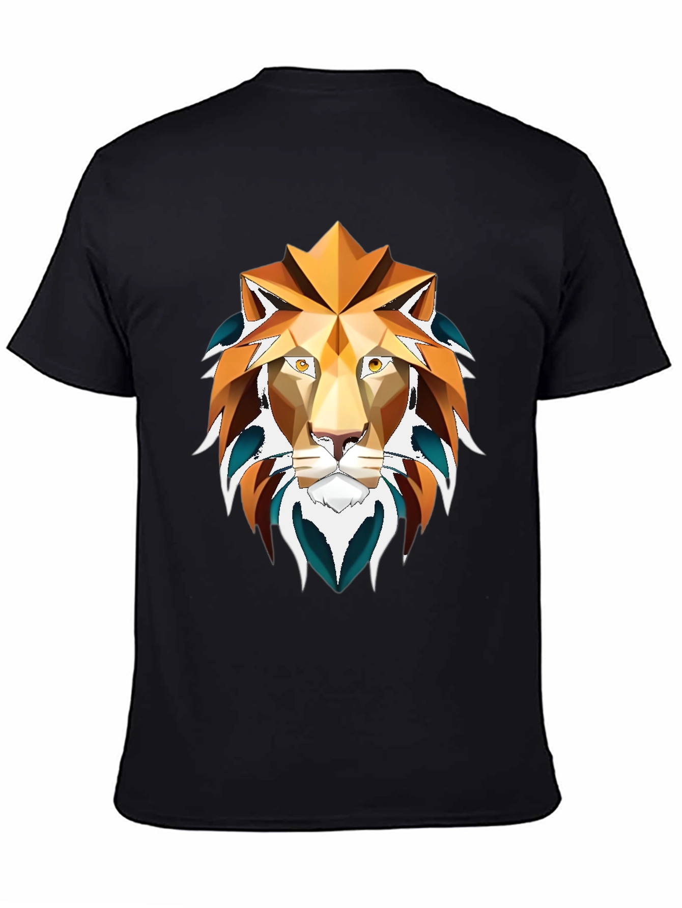 Geometric Lion Graphic Tee - Stylish Mens Shirt