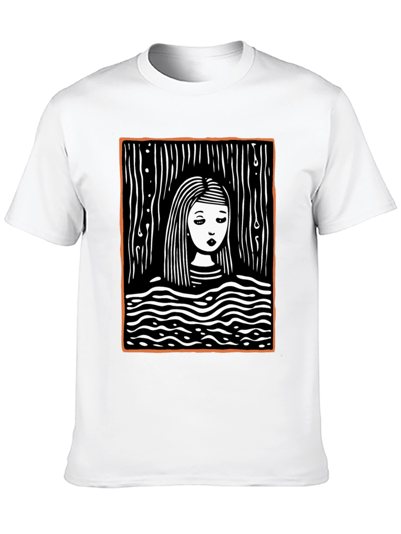 Artistic Black T-Shirt with Unique Graphic Design