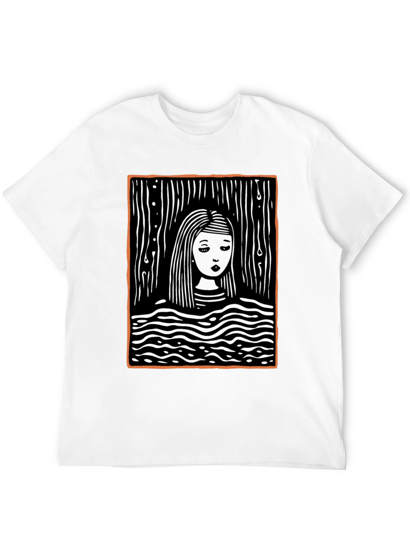 Artistic Black T-Shirt with Unique Graphic Design