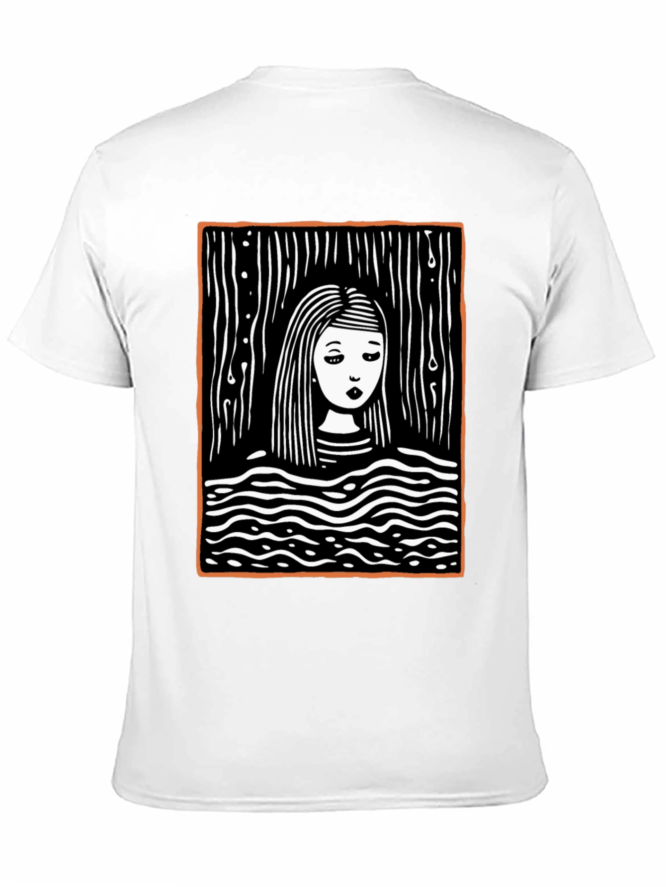 Artistic Black T-Shirt with Unique Graphic Design