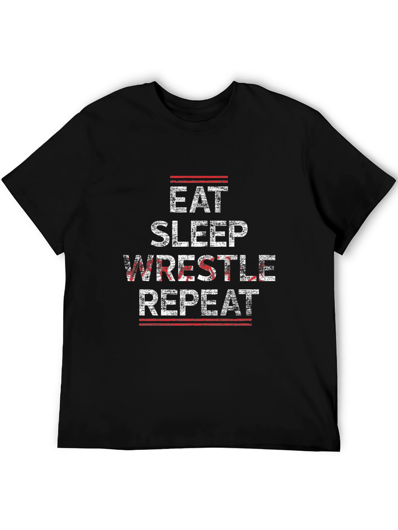 Eat Sleep Wrestle Repeat Graphic Tee