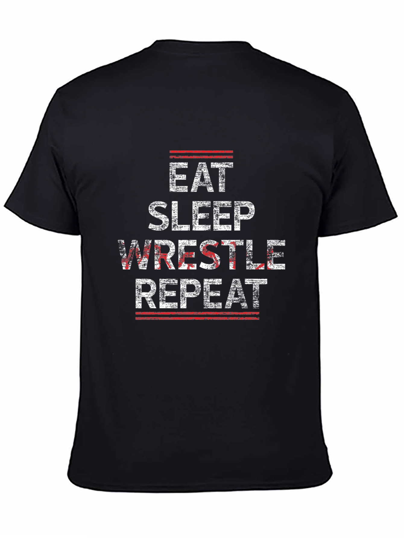Eat Sleep Wrestle Repeat Graphic Tee