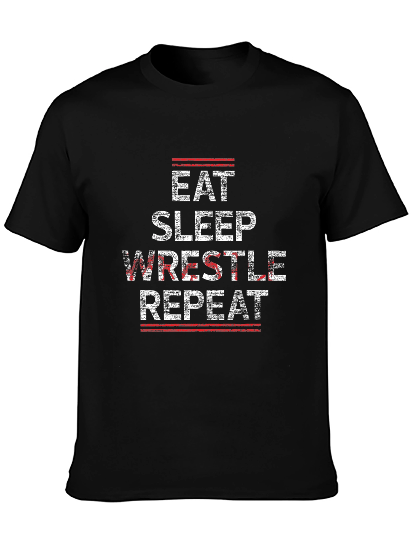 Eat Sleep Wrestle Repeat Graphic Tee