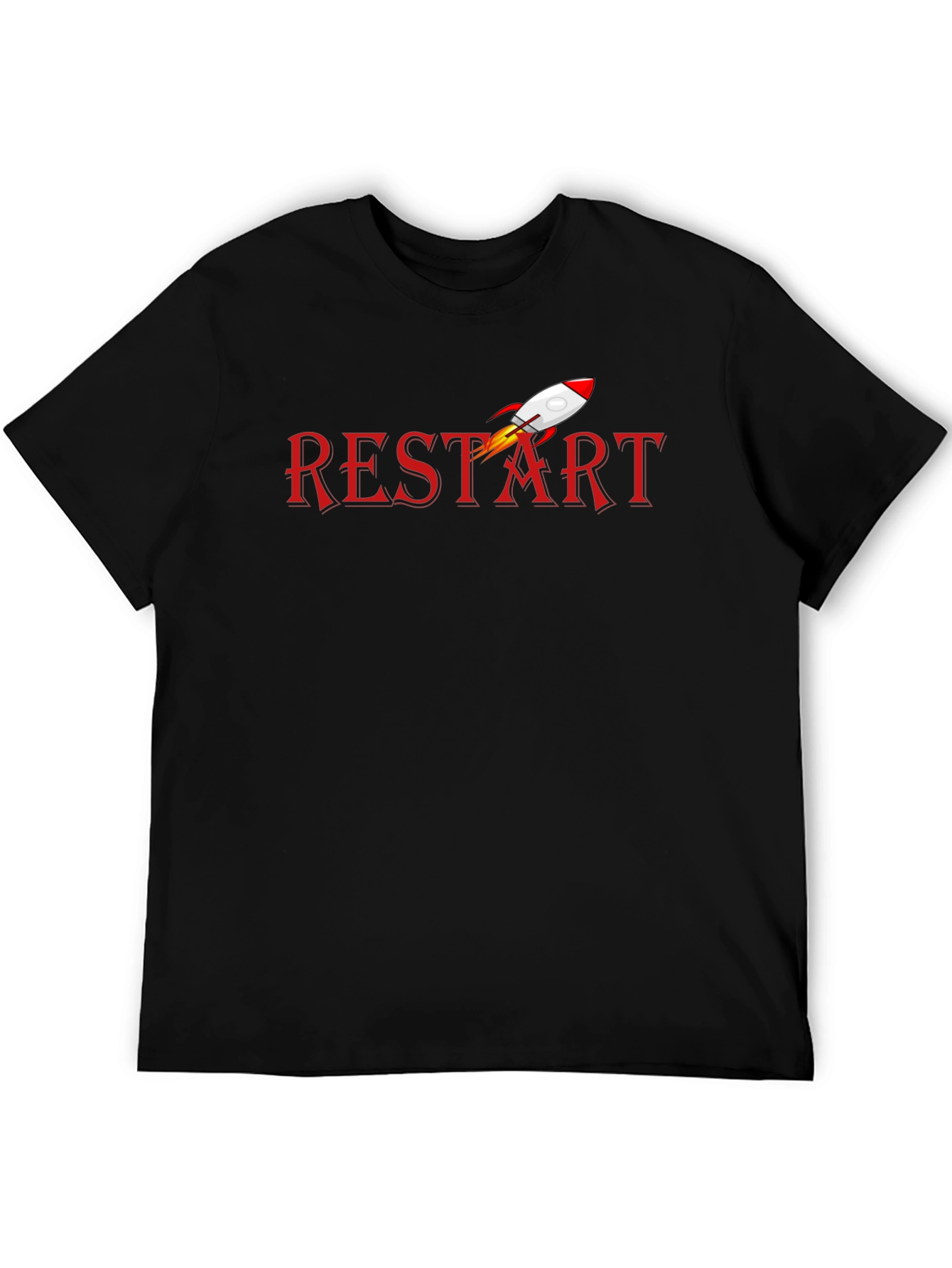Restart Rocket Graphic T-Shirt - Soft Cotton Tee
