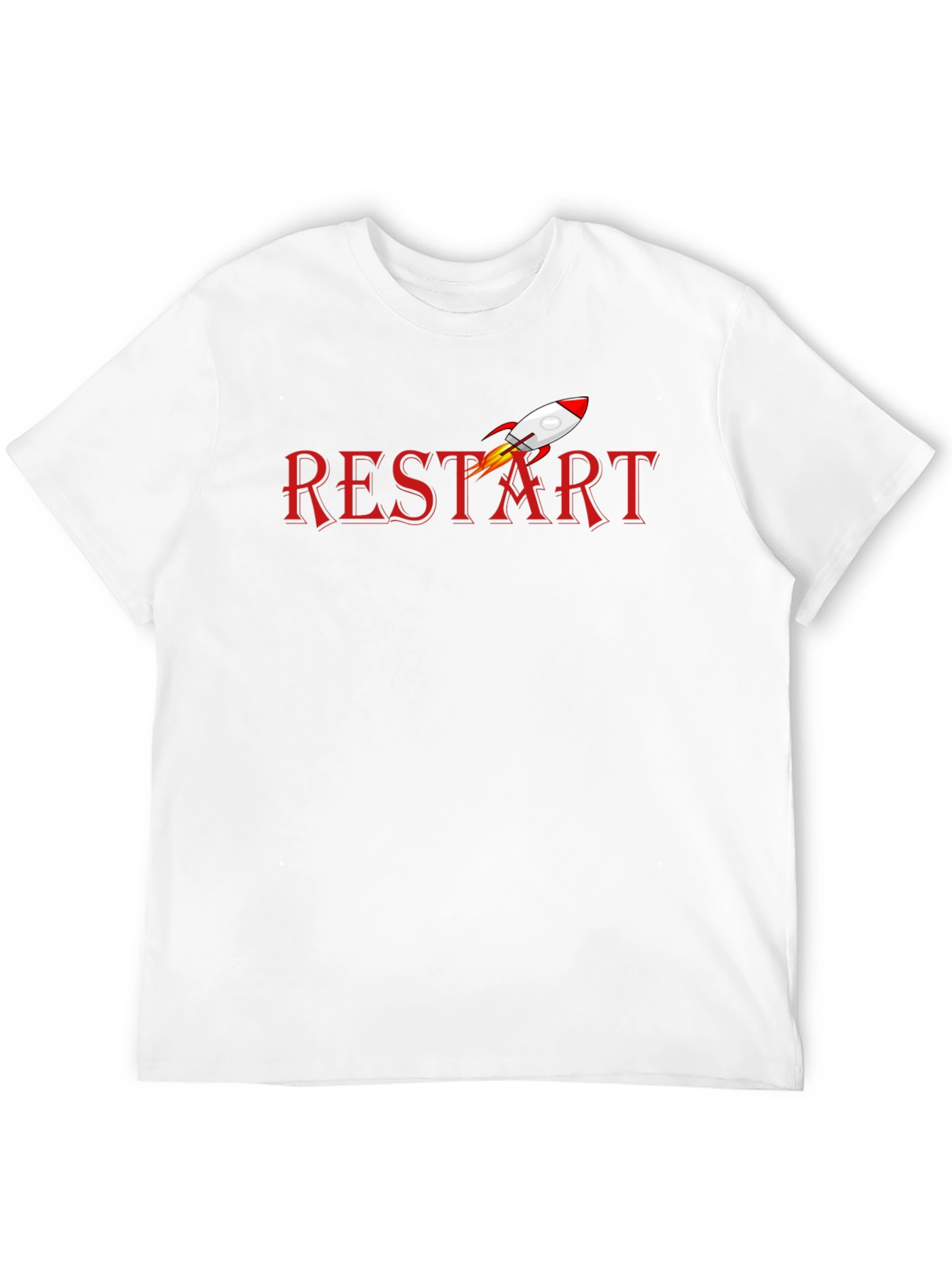 Restart Rocket Graphic T-Shirt - Soft Cotton Tee