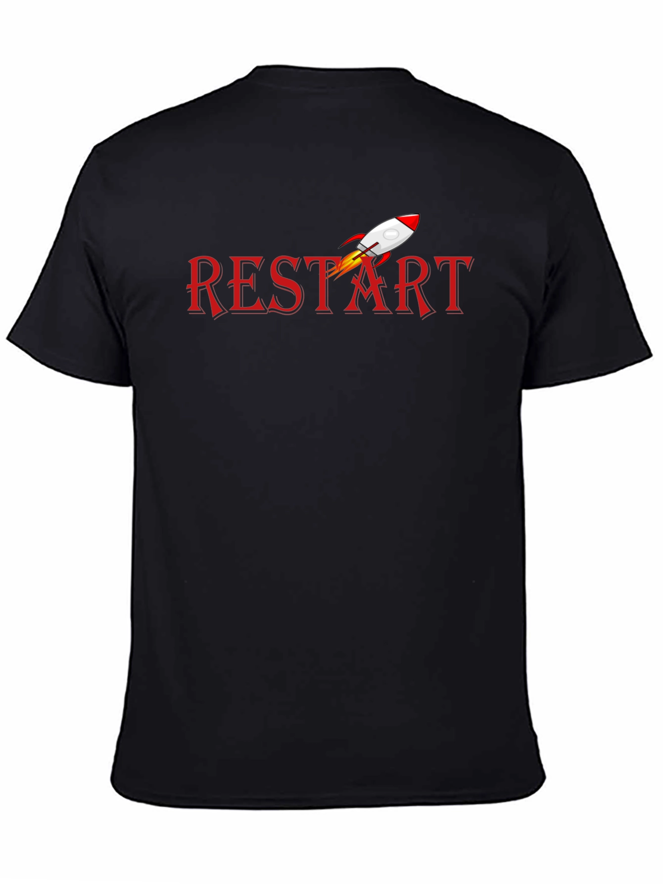 Restart Rocket Graphic T-Shirt - Soft Cotton Tee