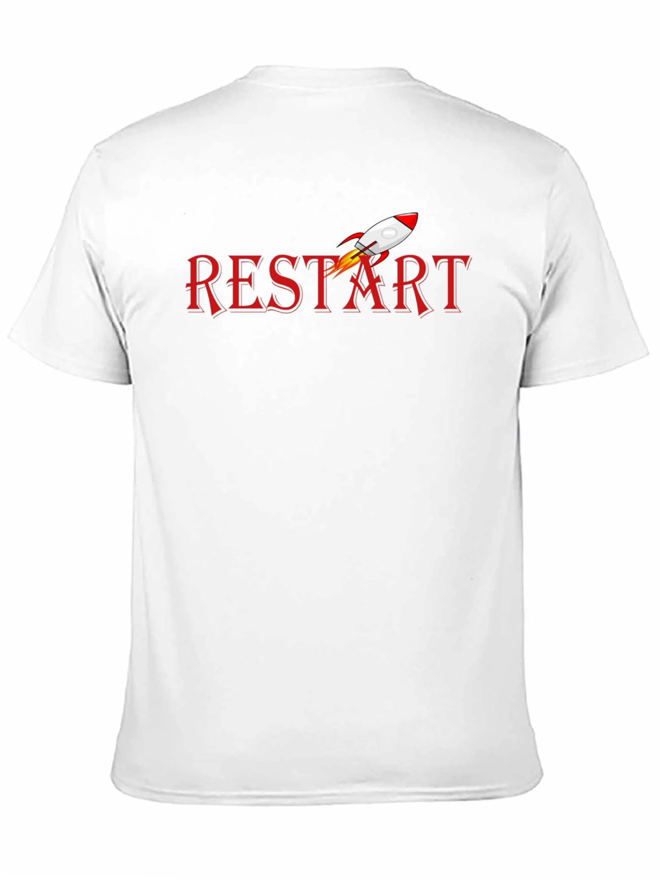Restart Rocket Graphic T-Shirt - Soft Cotton Tee