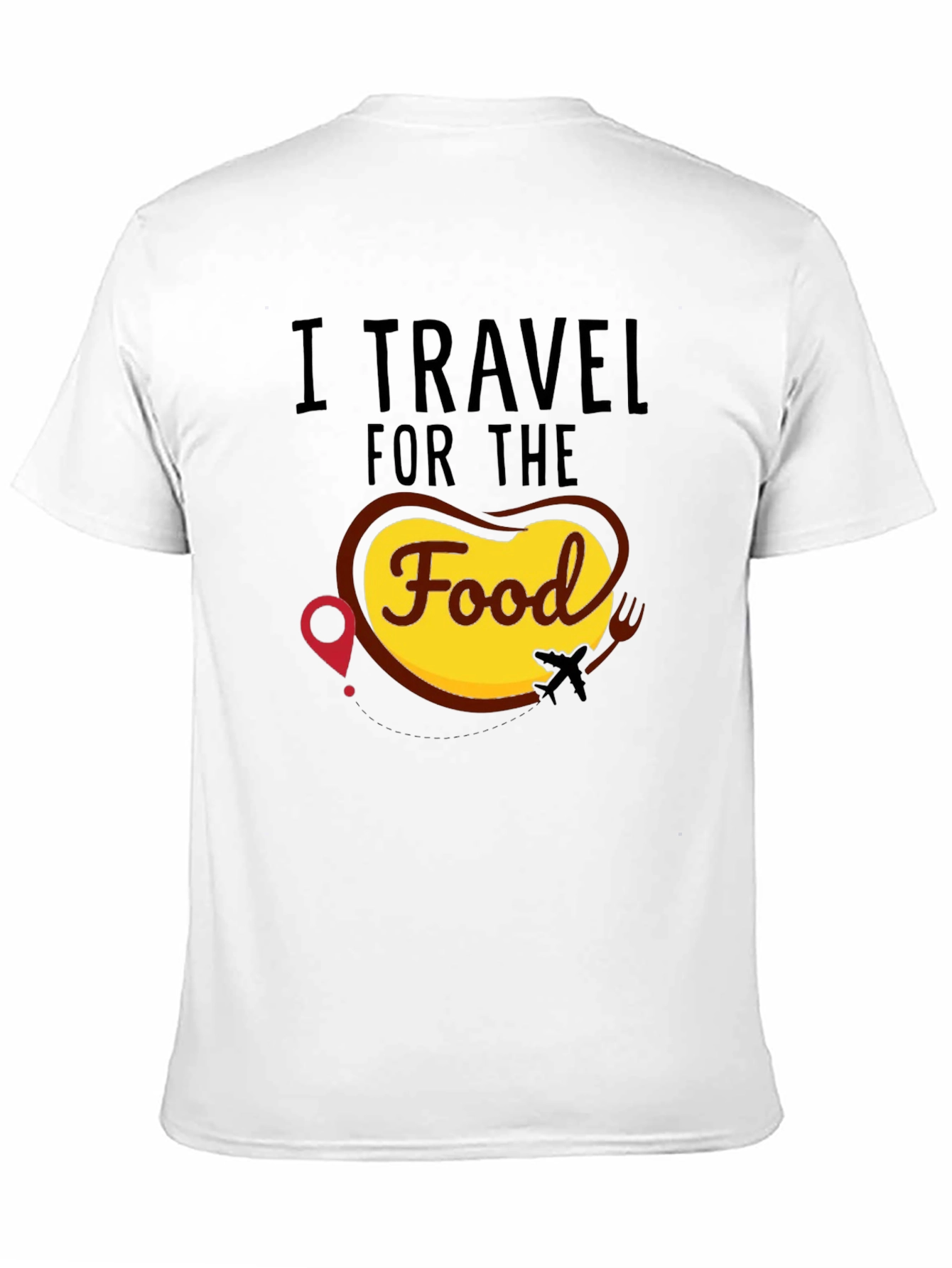 I Travel for the Food Black T-Shirt