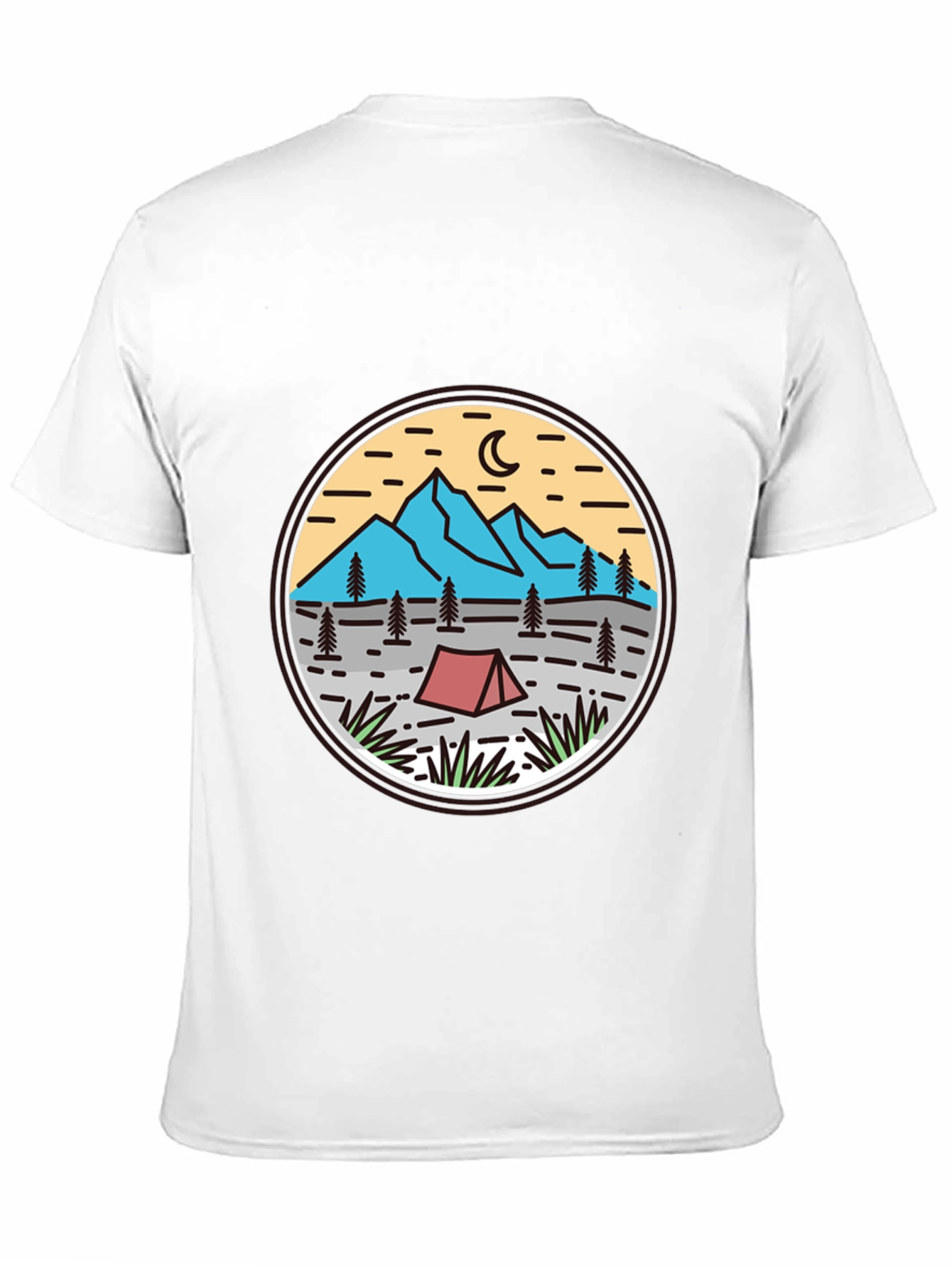 Camping Adventure Graphic Tee - Black
