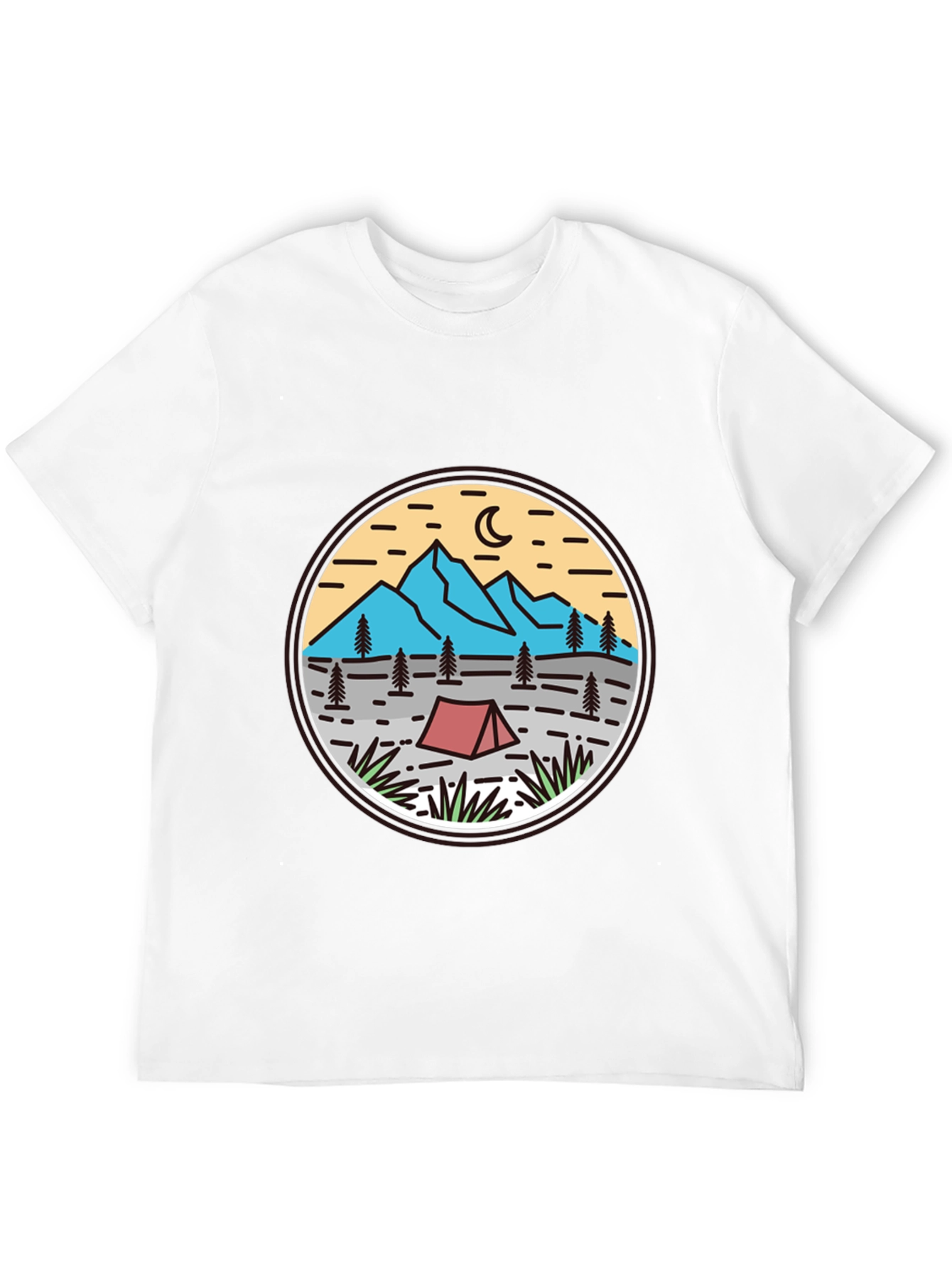 Camping Adventure Graphic Tee - Black