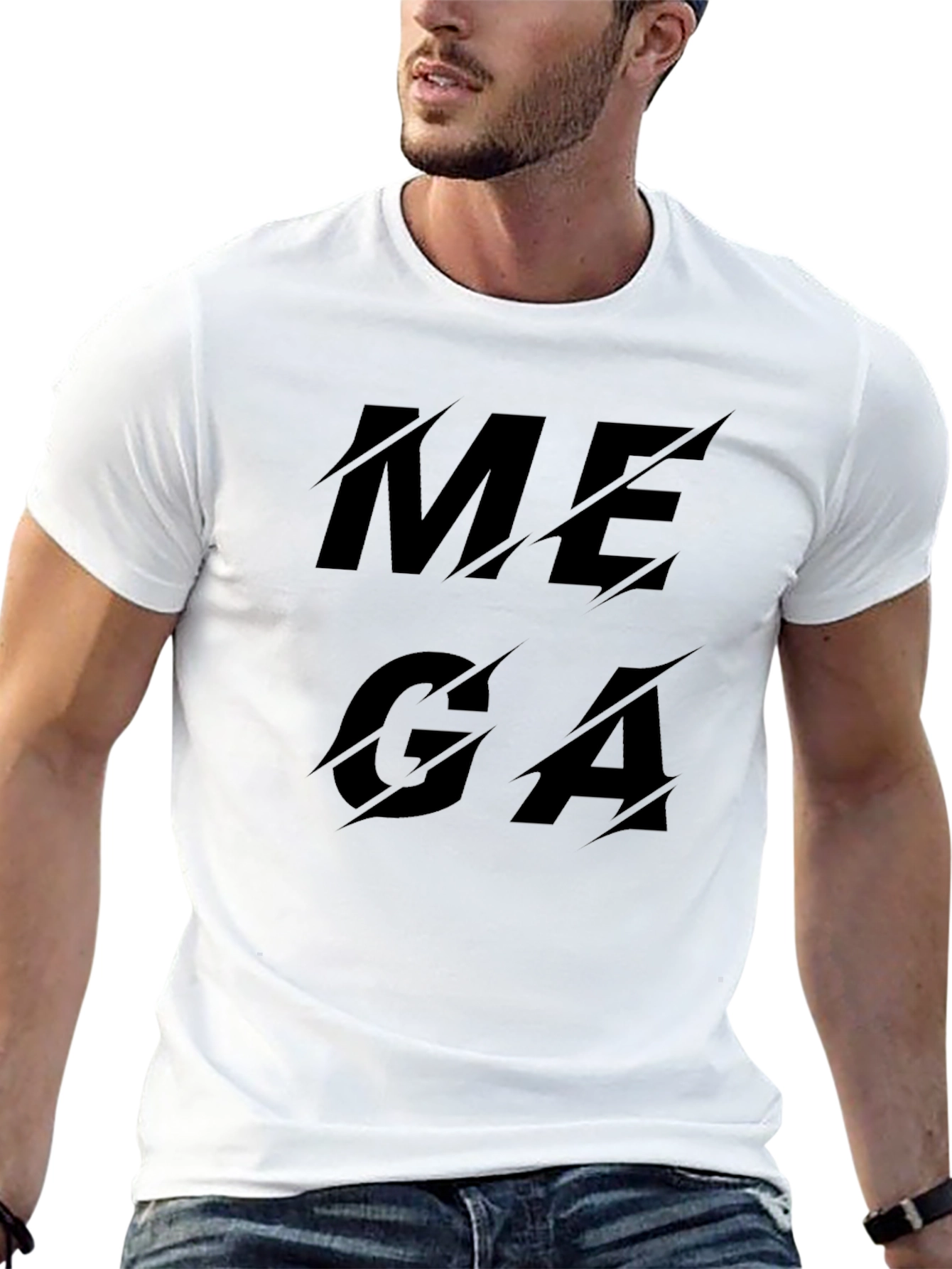 MEGA Graphic T-Shirt - Stylish Black Cotton Tee