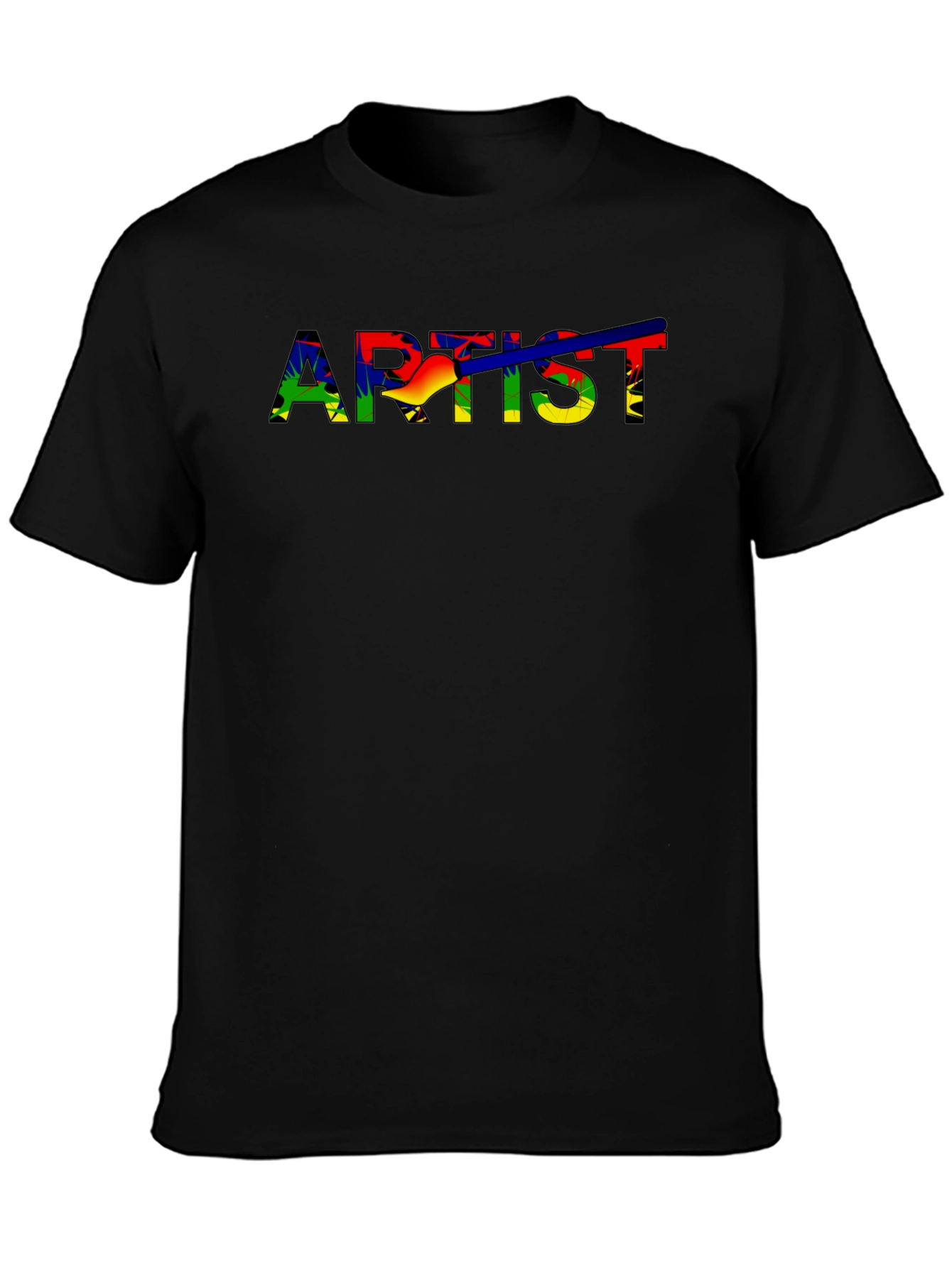 Artist Rainbow Graphic Black T-Shirt