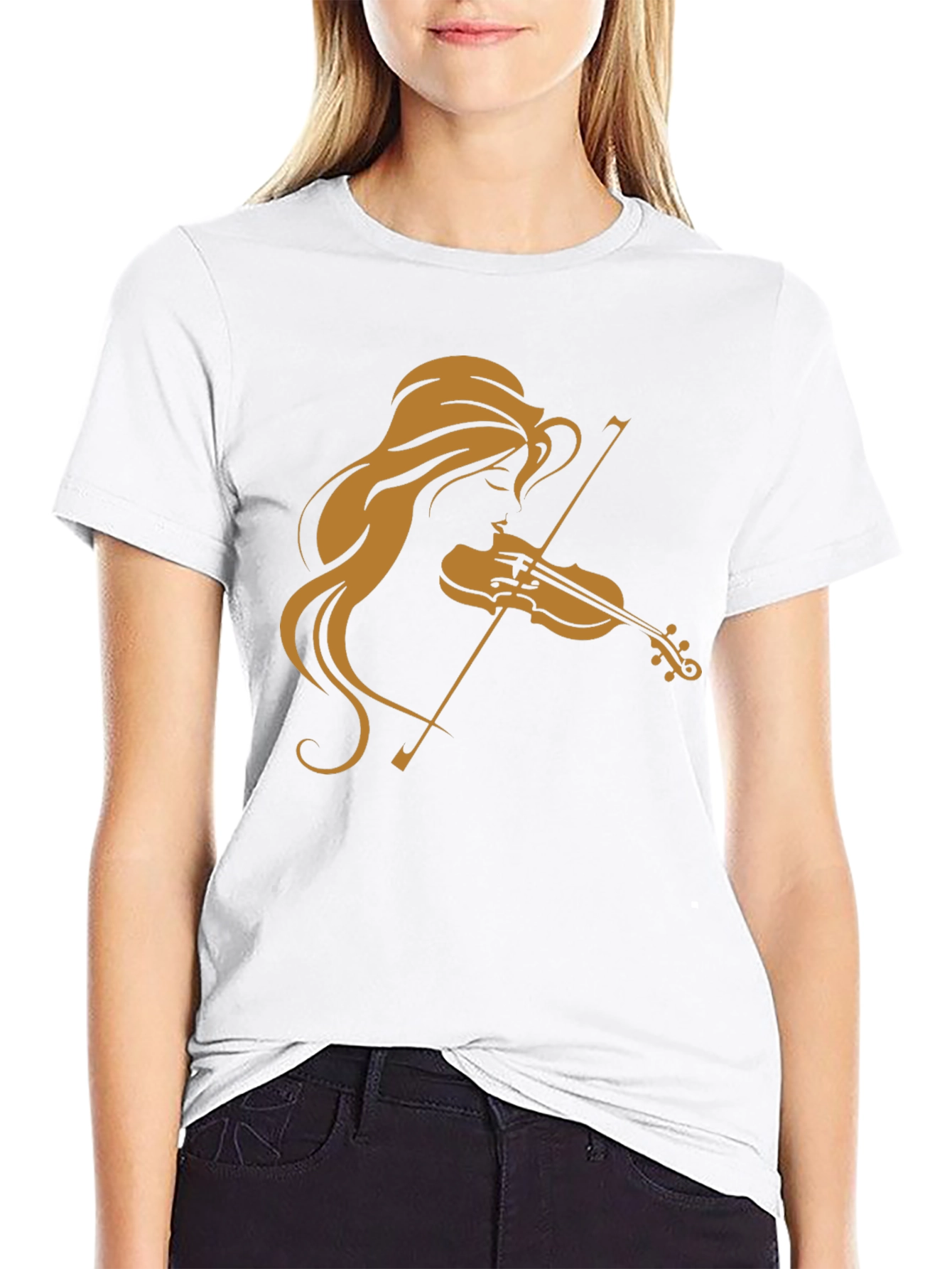Musician Silhouette Black T-Shirt