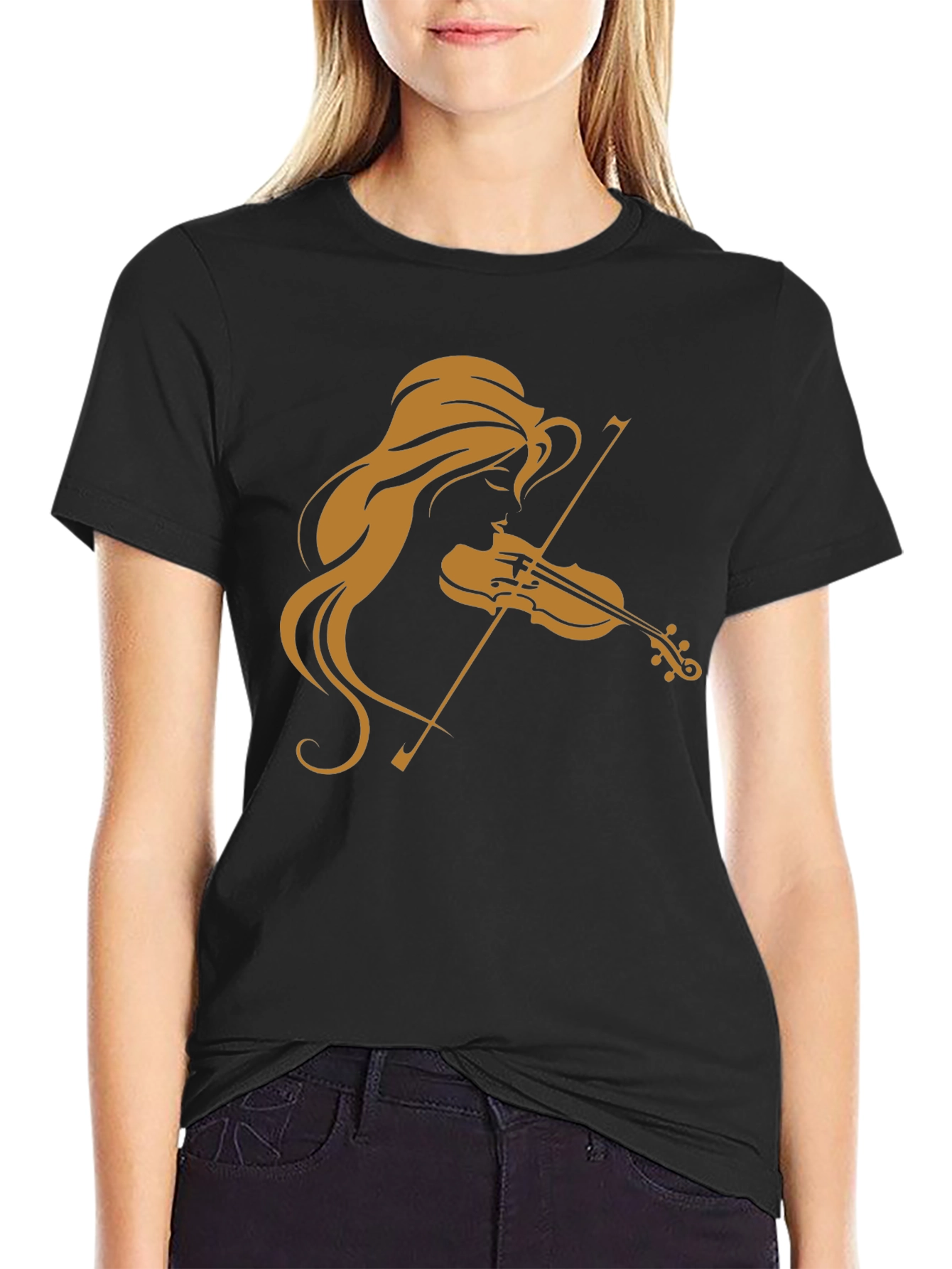 Musician Silhouette Black T-Shirt