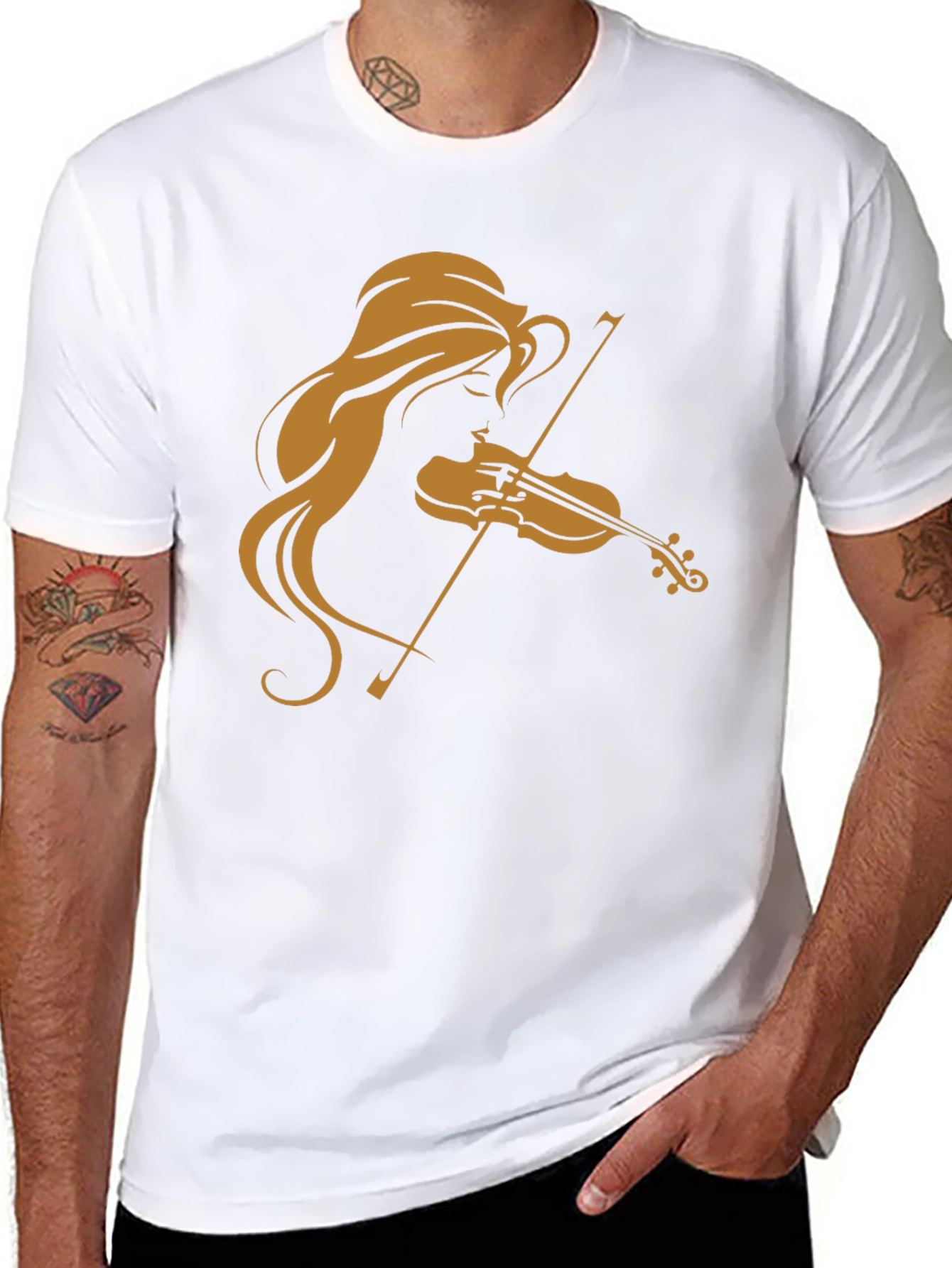 Musician Silhouette Black T-Shirt