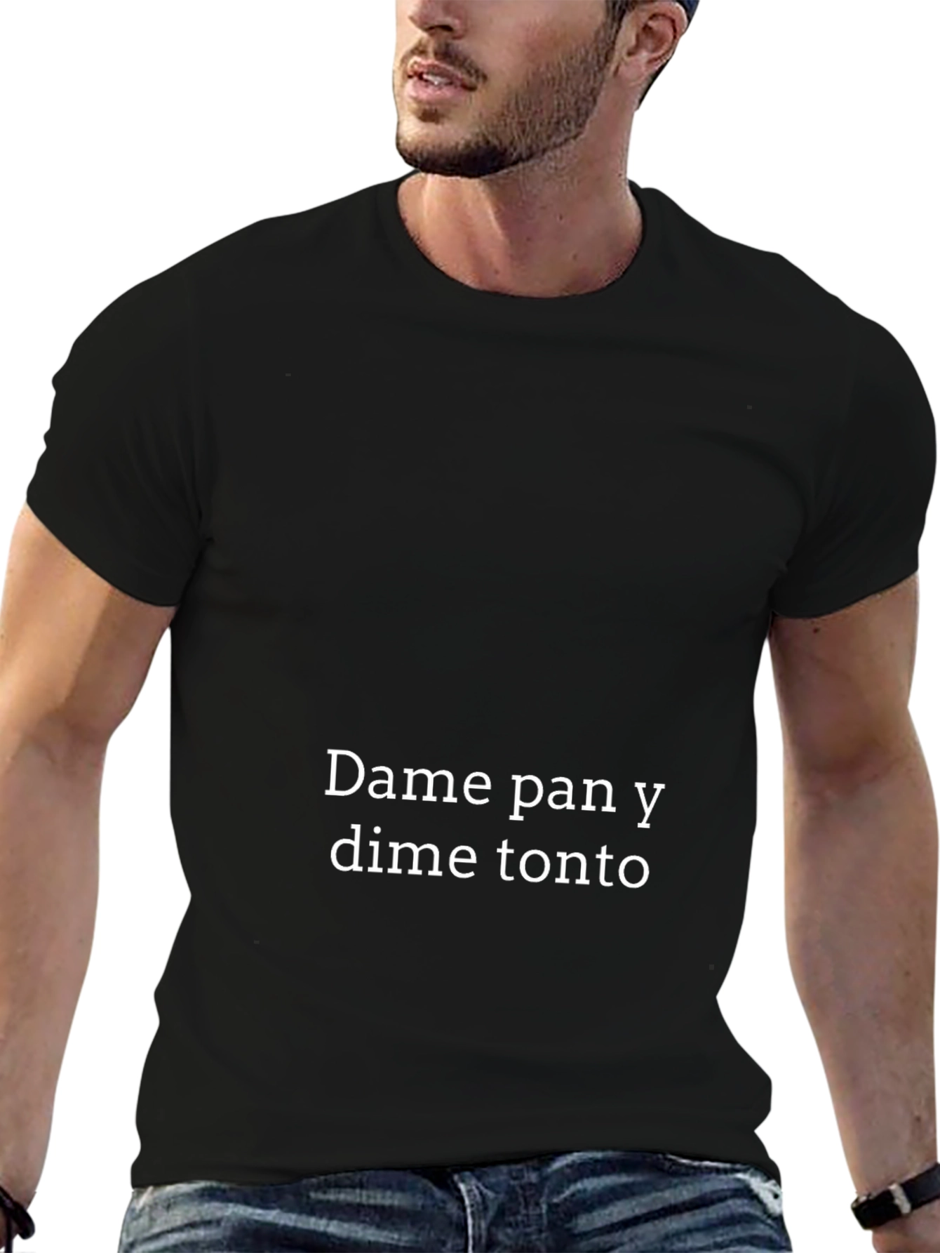 Dame Pan Y Dime Tonto Black T-Shirt