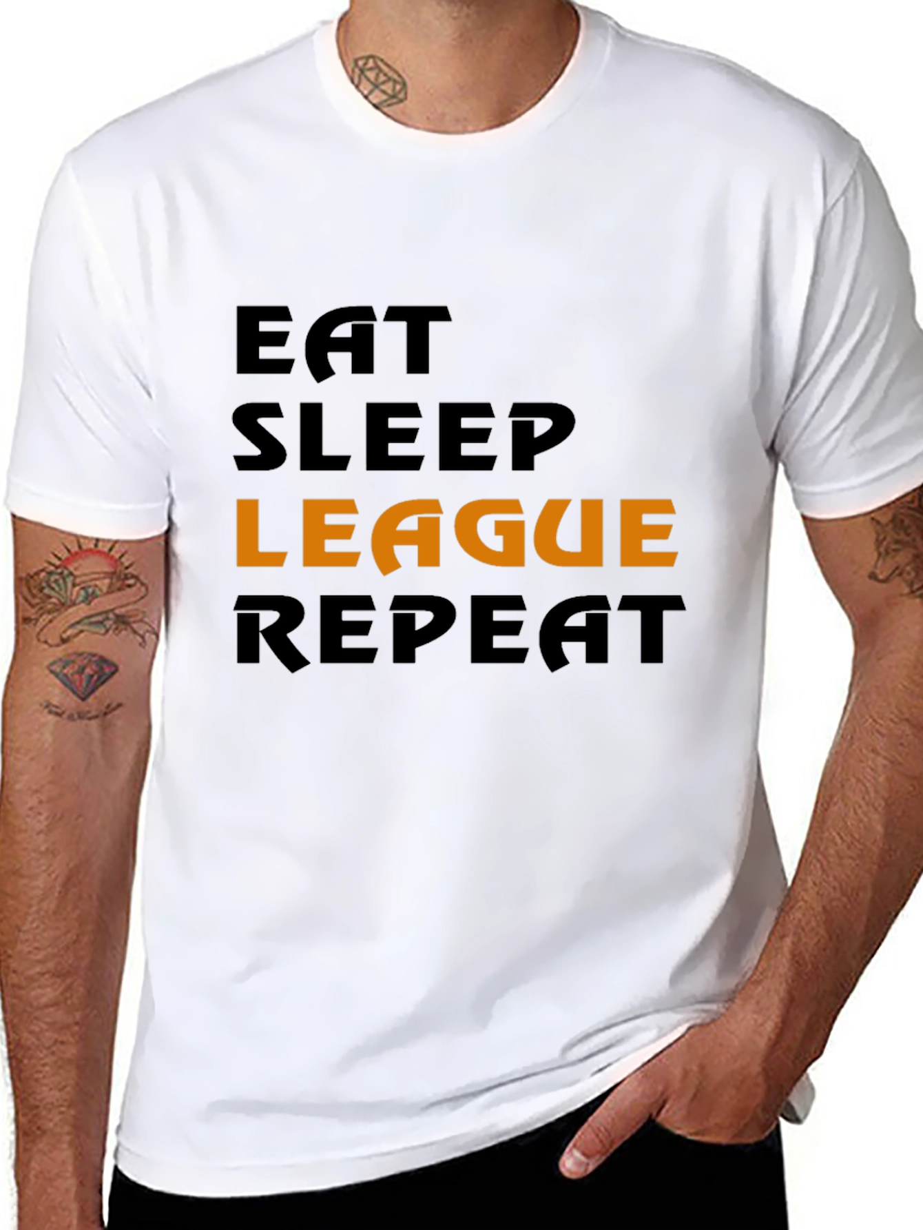 Eat Sleep League Repeat Gamer T-Shirt