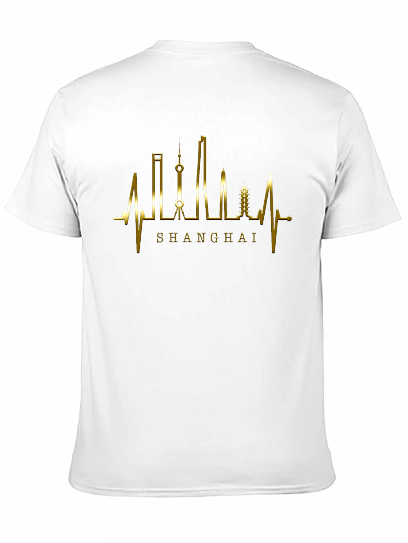 Shanghai Skyline Heartbeat Graphic Tee