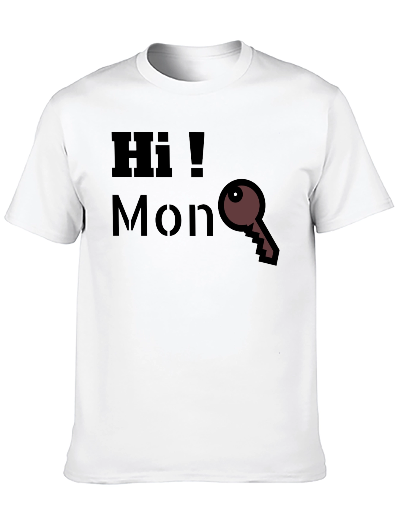 Hi MonKey Graphic T-Shirt - Casual Black Tee