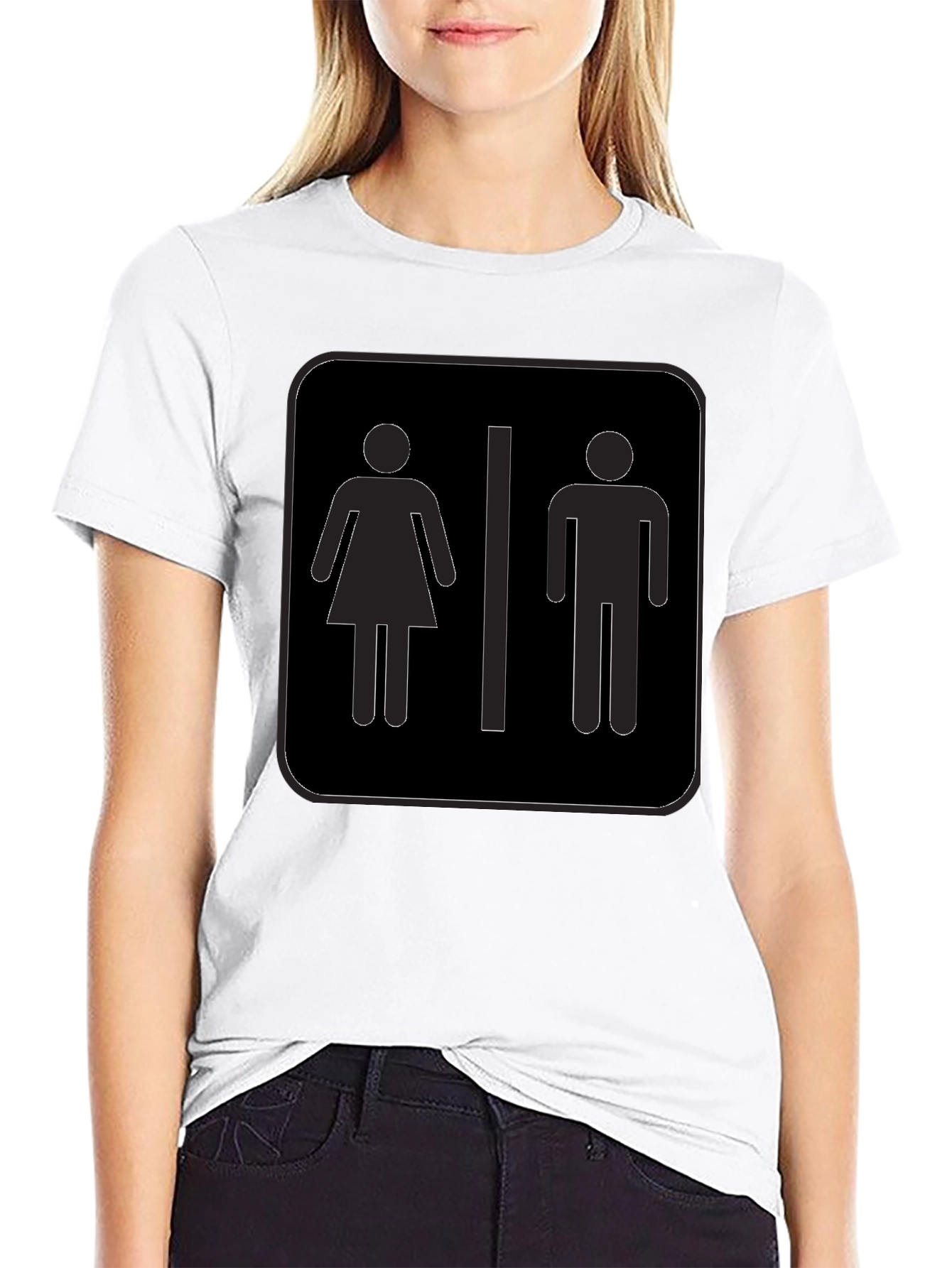 Unisex Restroom Symbol Graphic Tee