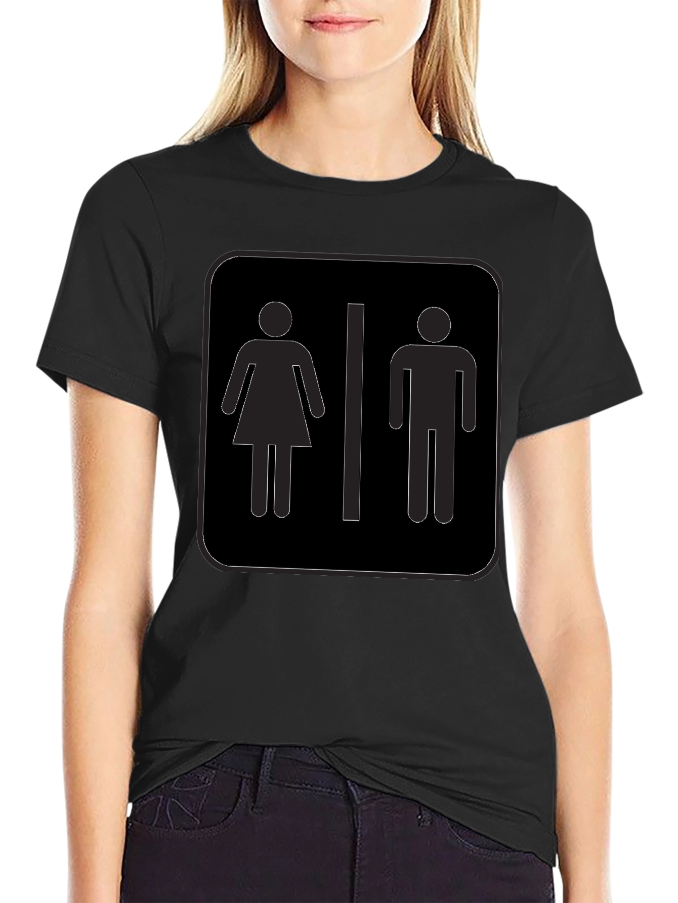 Unisex Restroom Symbol Graphic Tee
