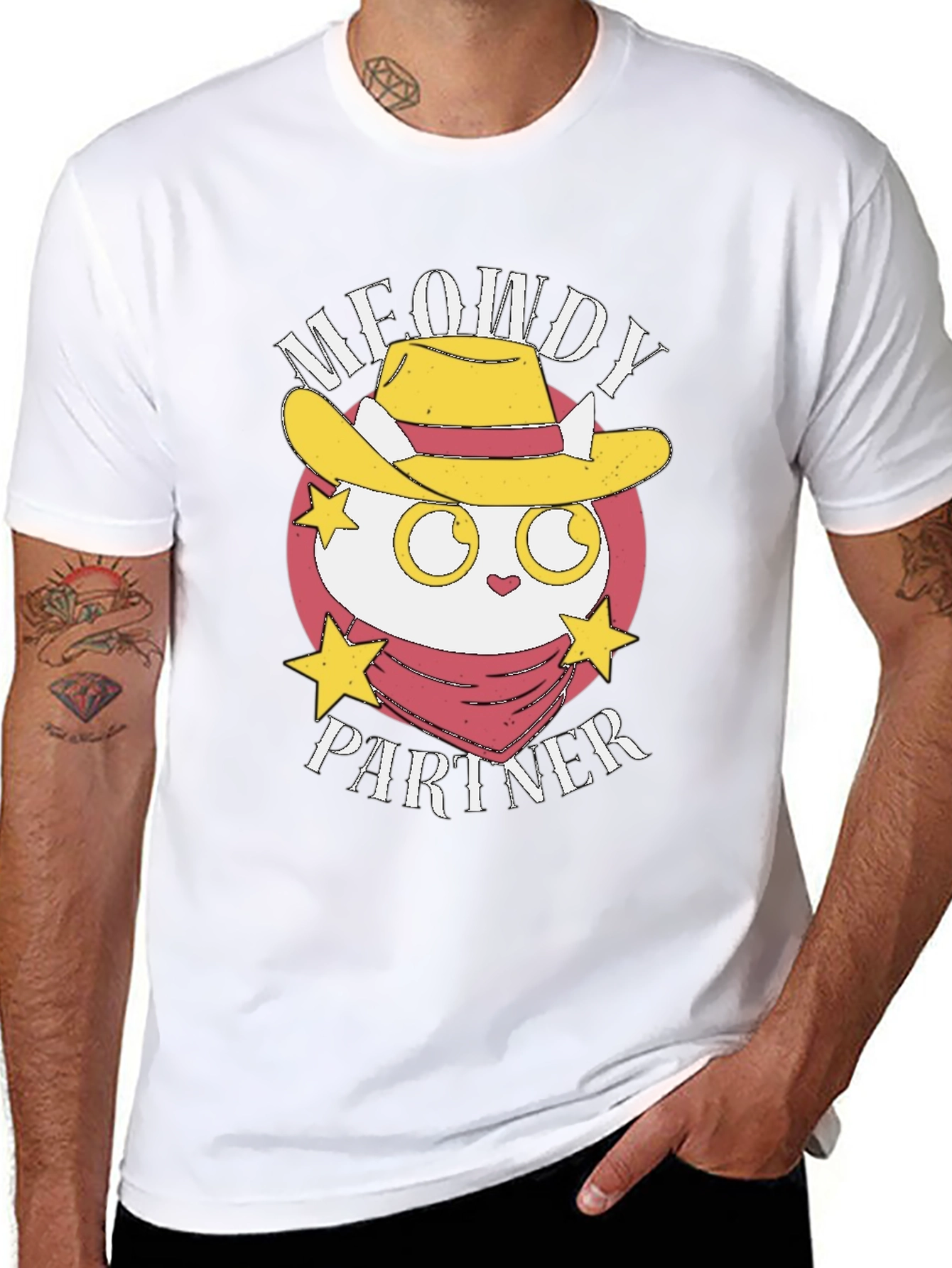 Meowdy Partner Black Graphic Tee