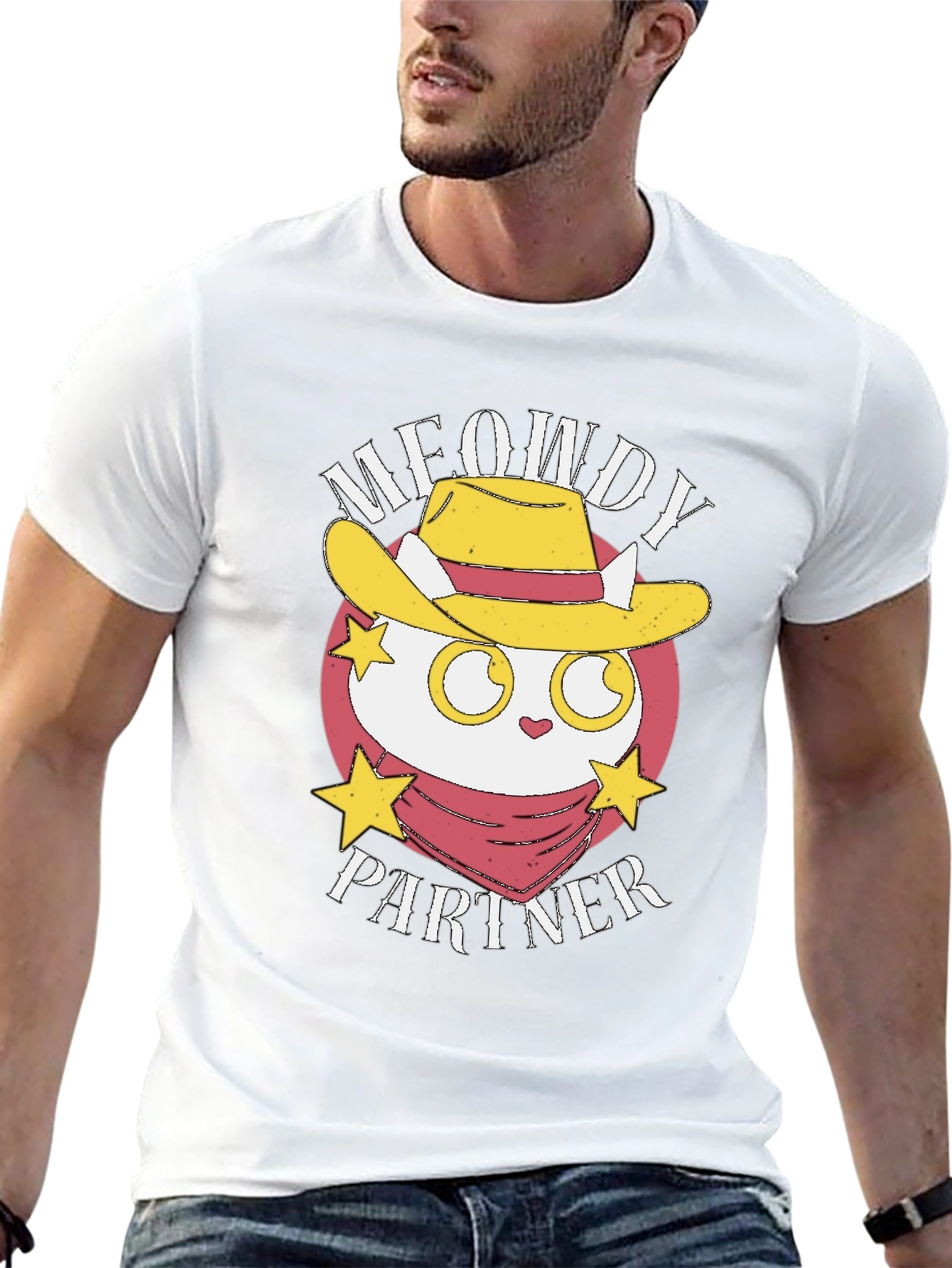 Meowdy Partner Black Graphic Tee