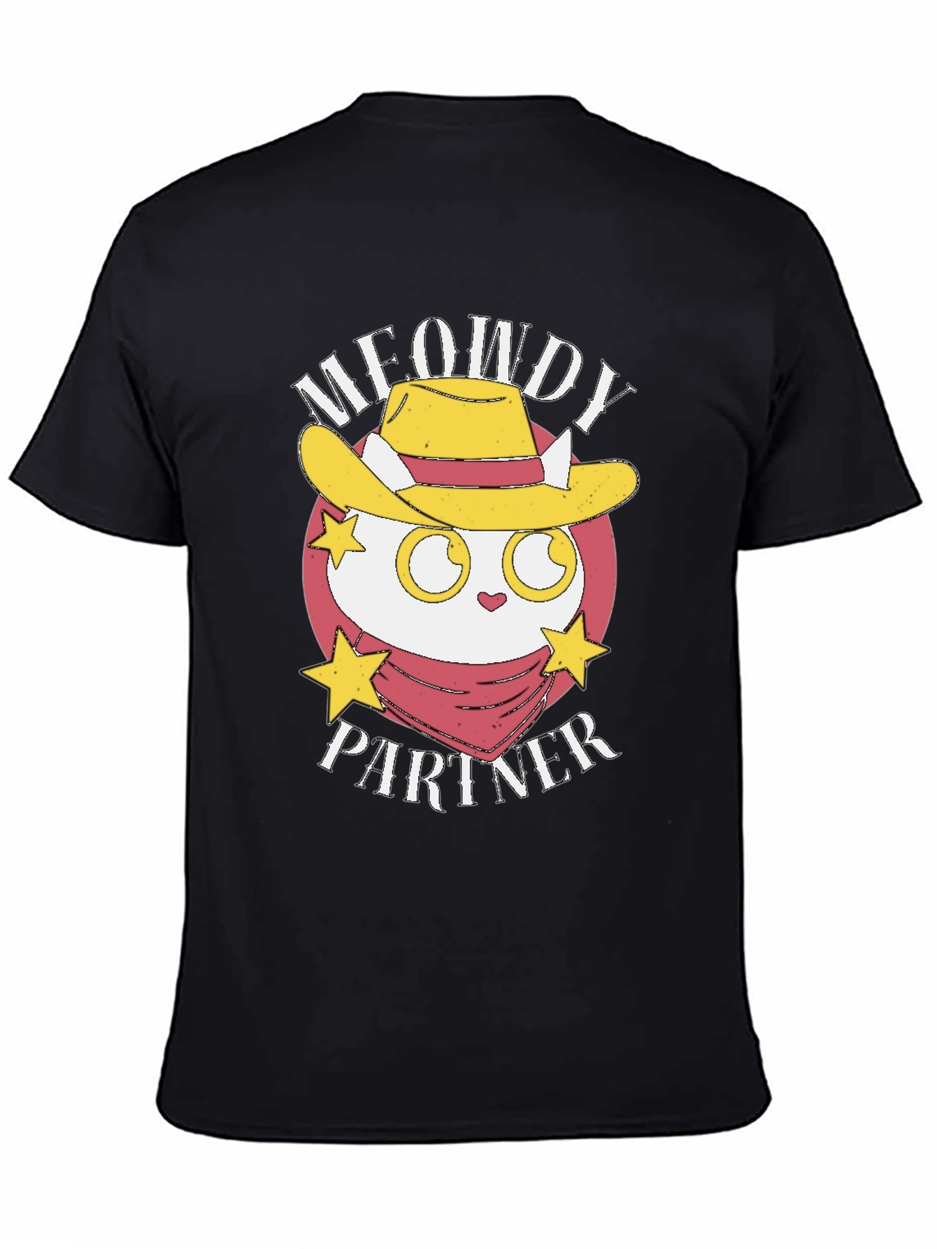 Meowdy Partner Black Graphic Tee