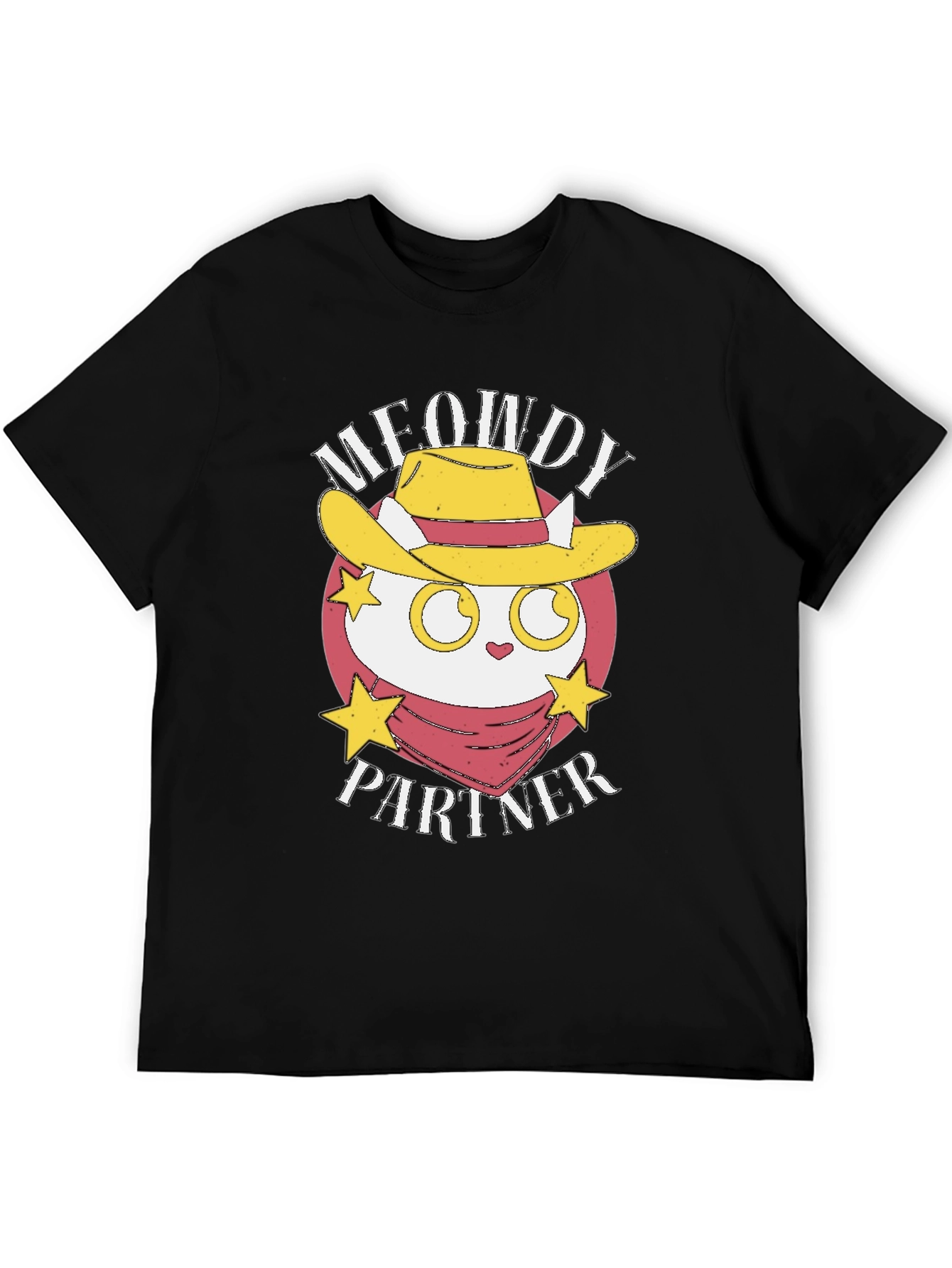 Meowdy Partner Black Graphic Tee