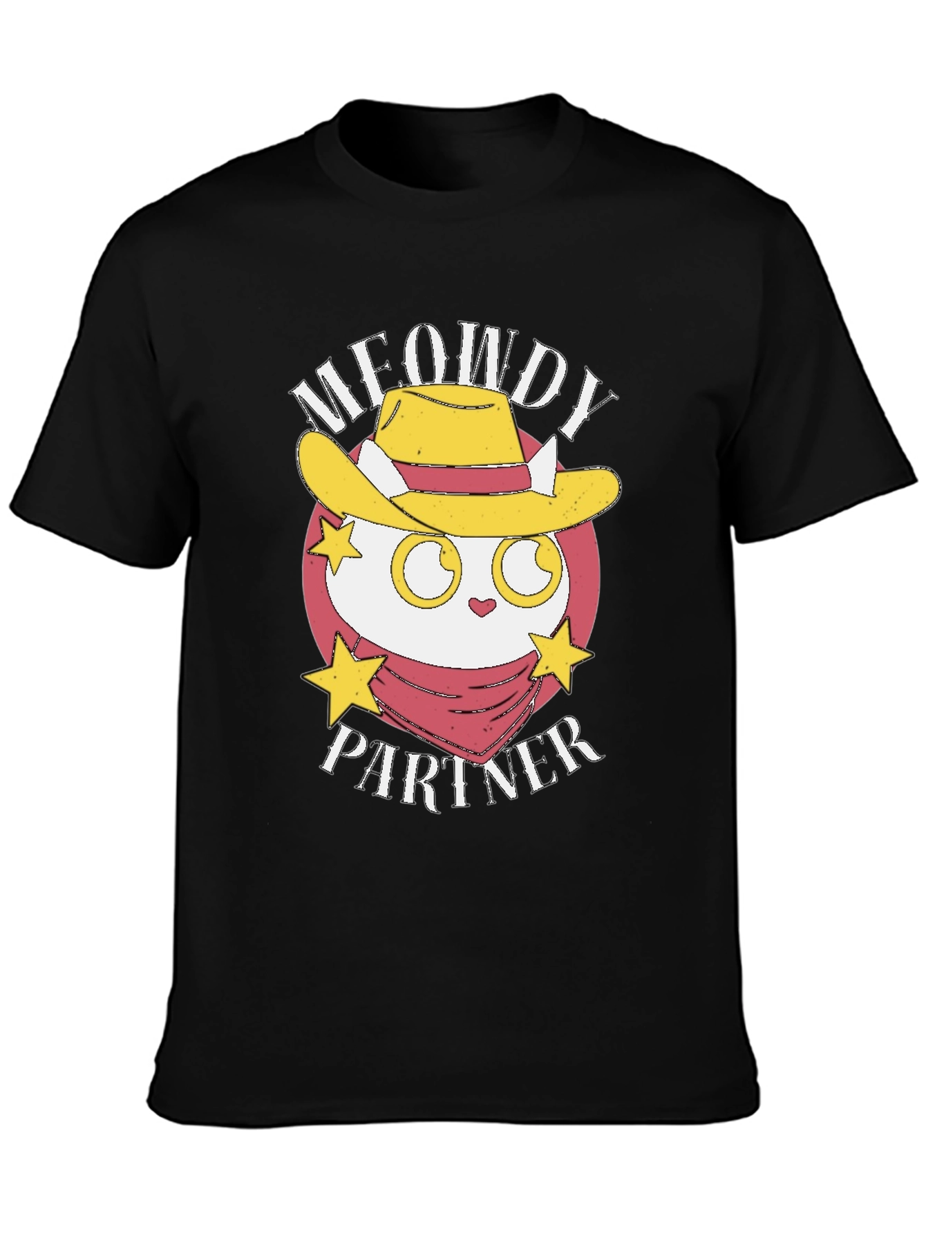 Meowdy Partner Black Graphic Tee