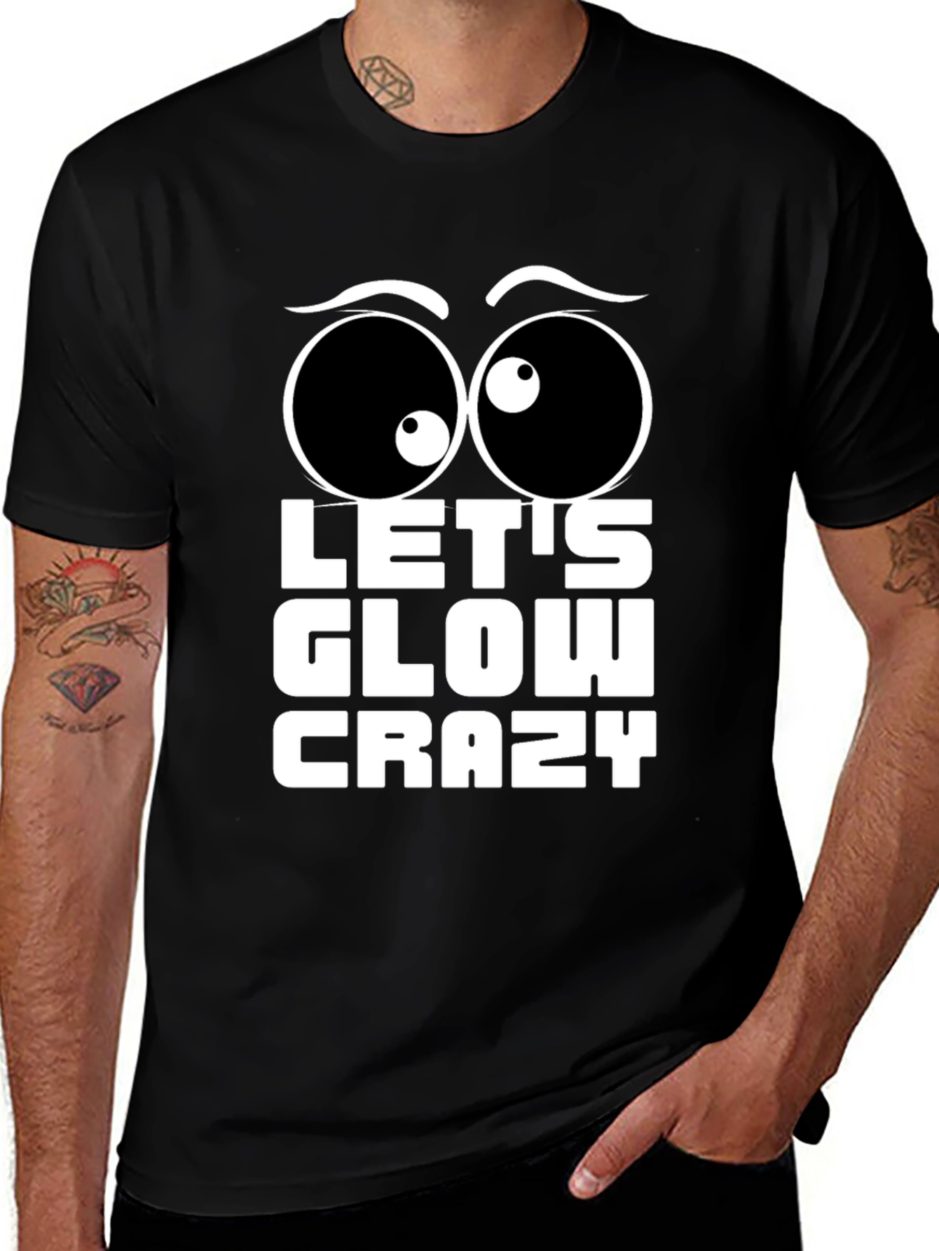 Lets Glow Crazy T-Shirt Fun Party Tee