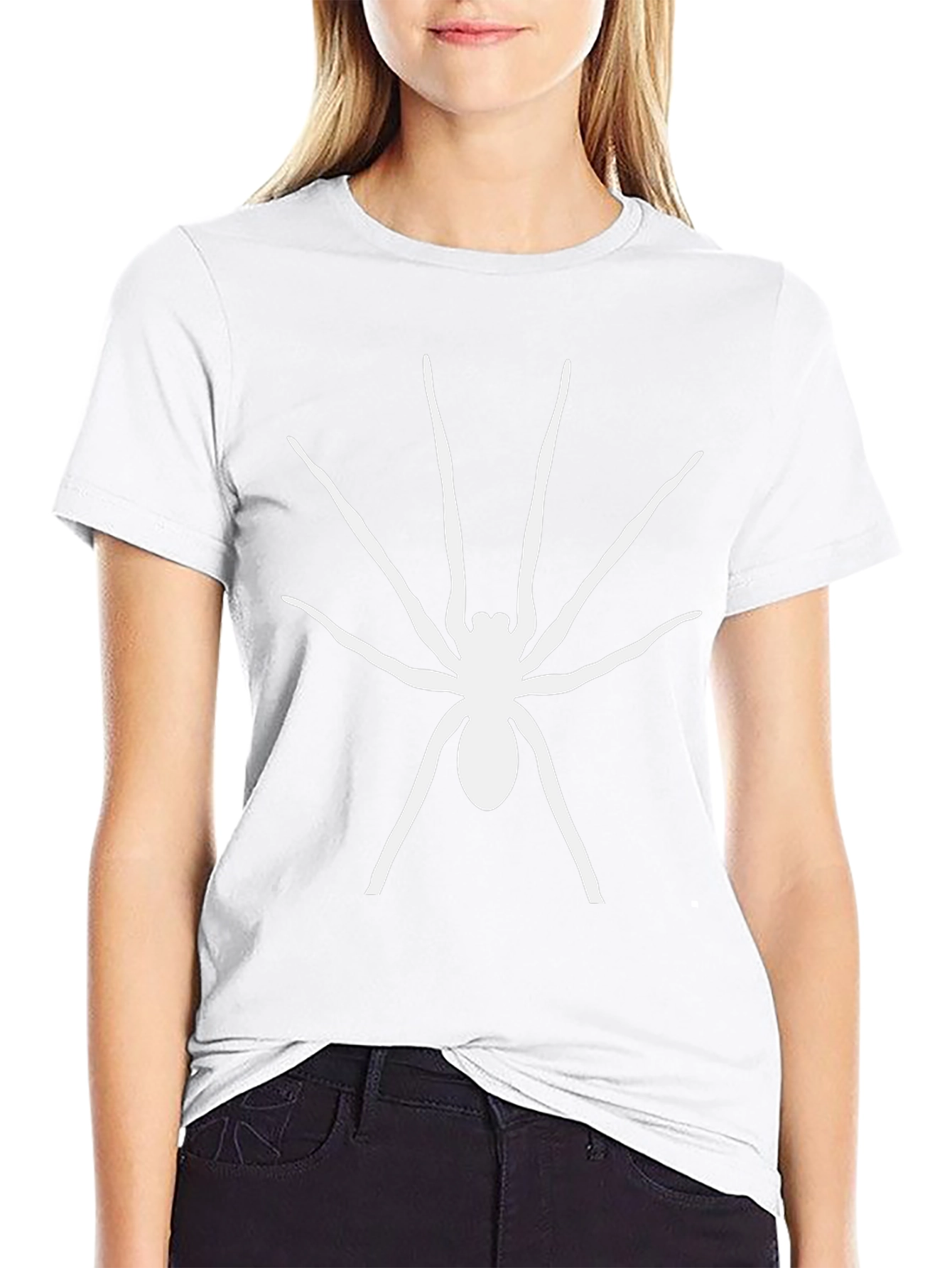 Spider Graphic Tee - Black Cotton T-Shirt