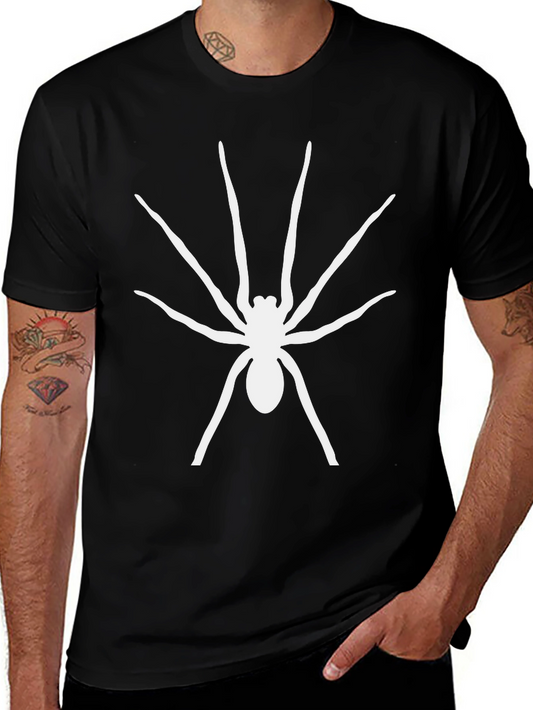 Spider Graphic Tee - Black Cotton T-Shirt