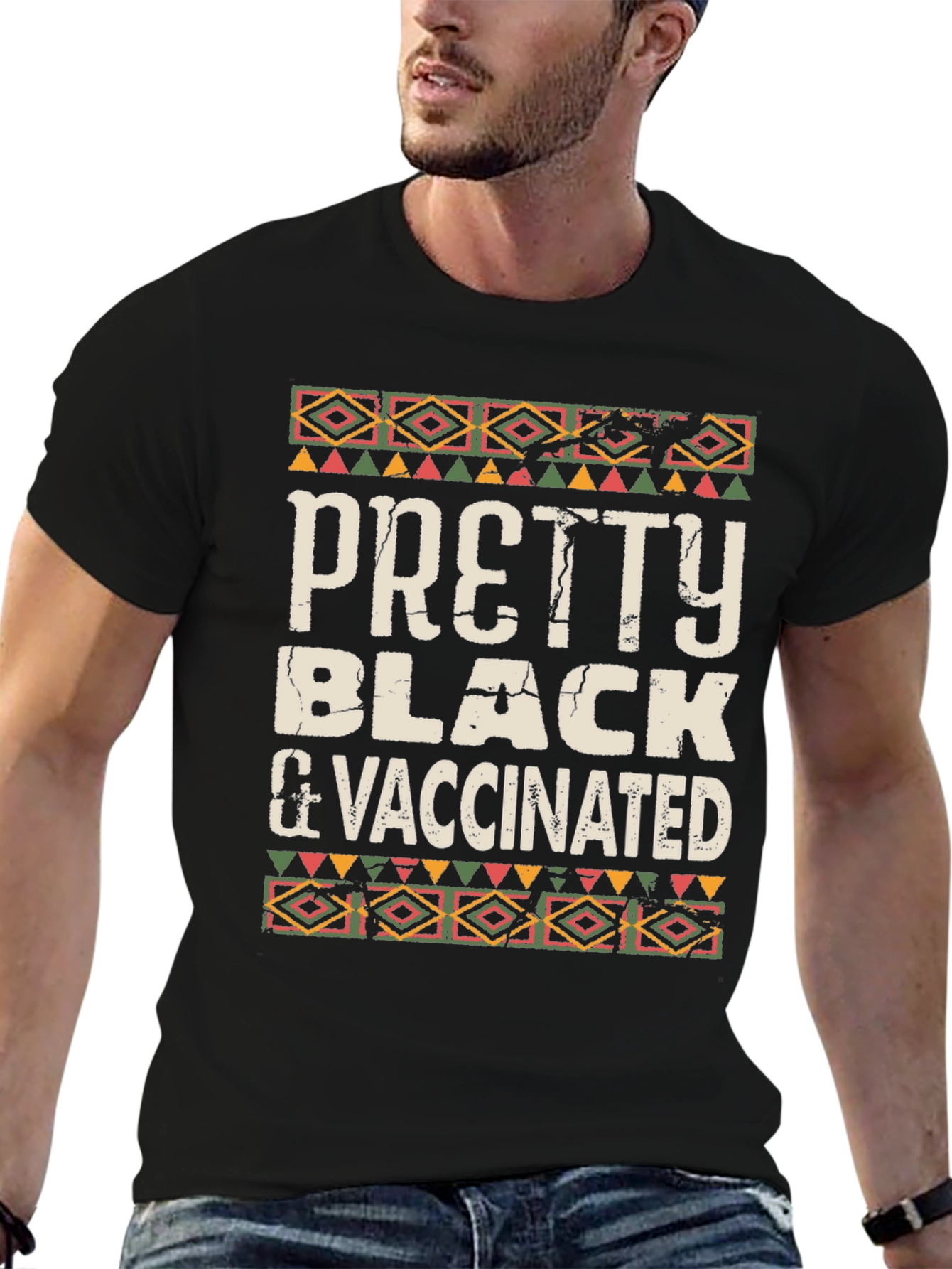 Pretty Black & Vaccinated Graphic T-Shirt