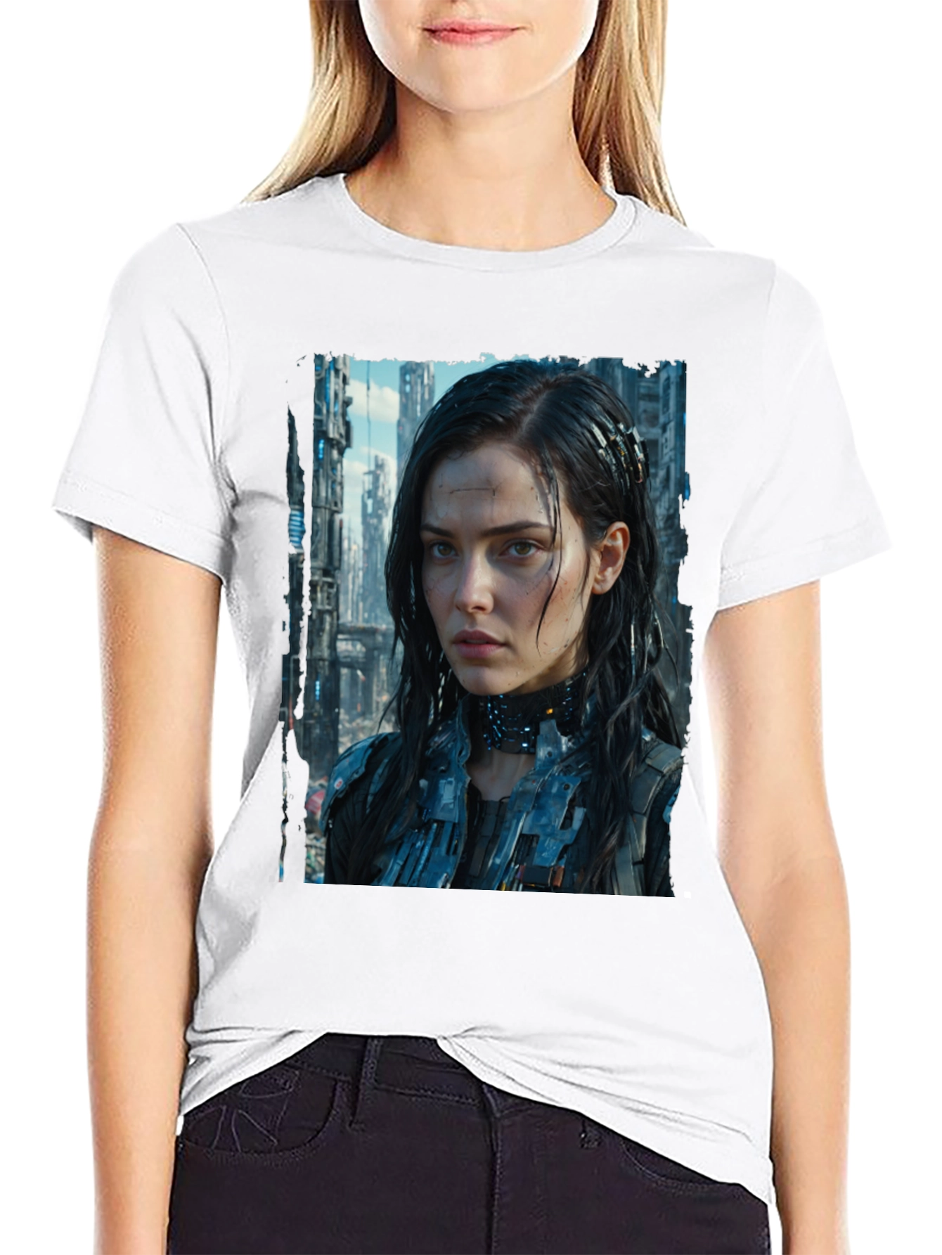 Cyberpunk Girl Graphic T-Shirt