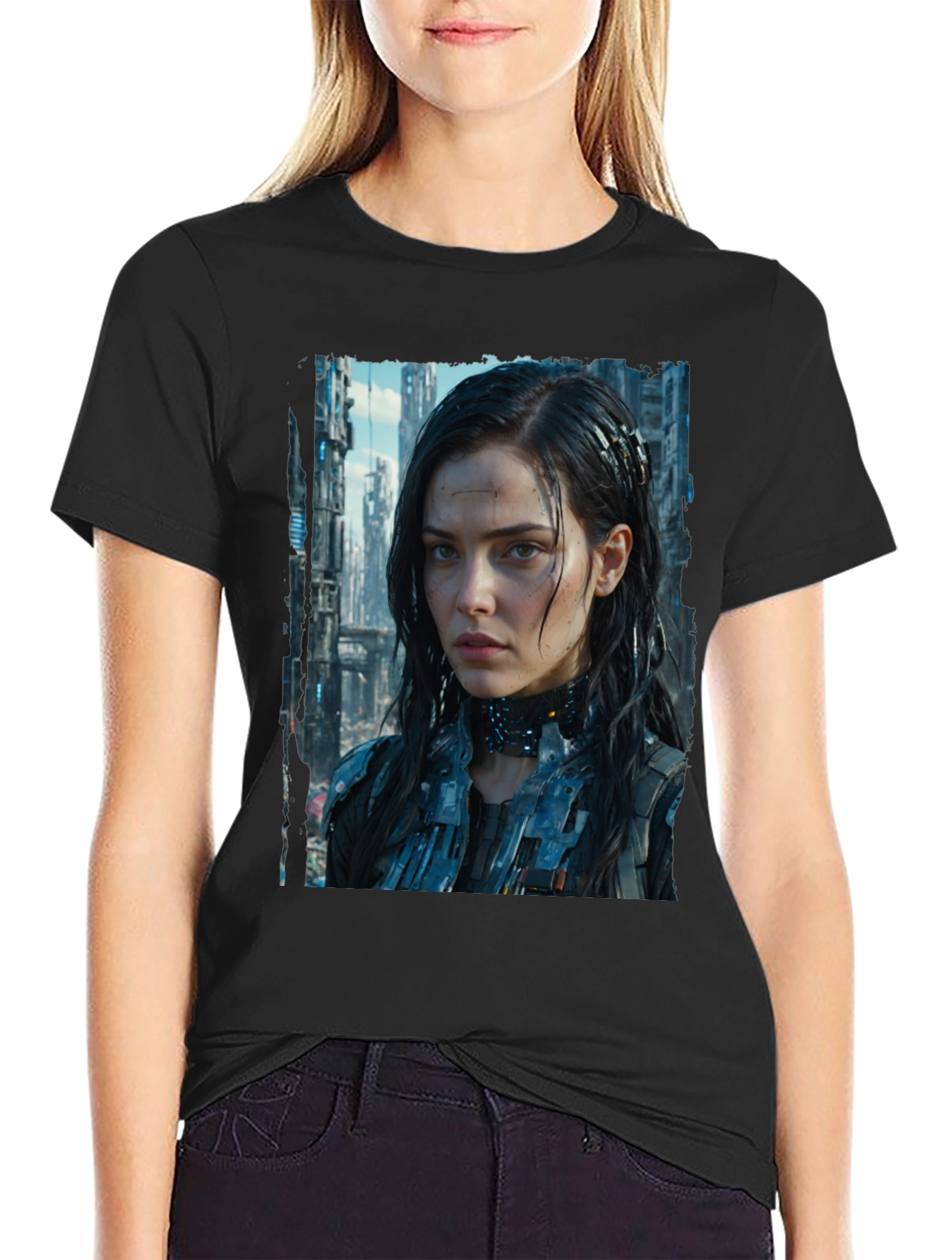 Cyberpunk Girl Graphic T-Shirt
