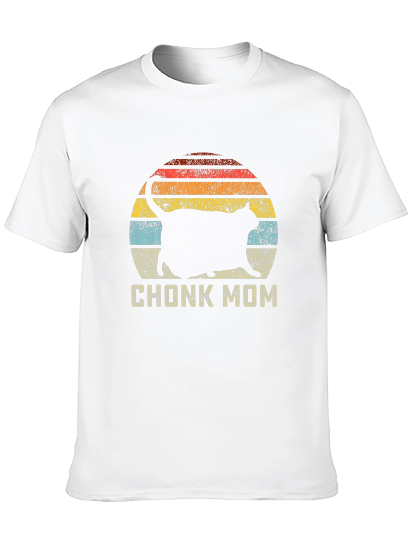 Chonk Mom Cat T-Shirt - Retro Style
