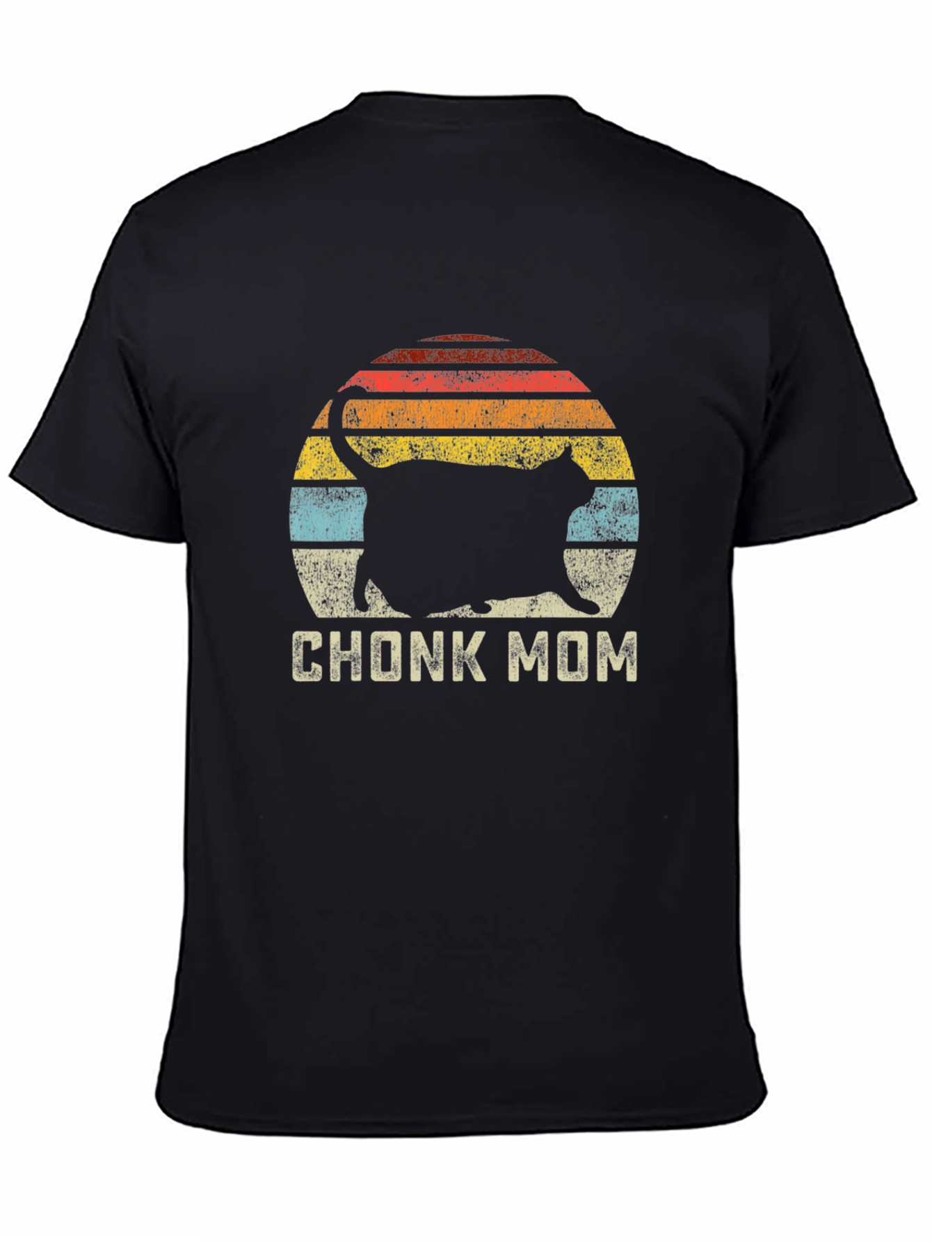 Chonk Mom Cat T-Shirt - Retro Style
