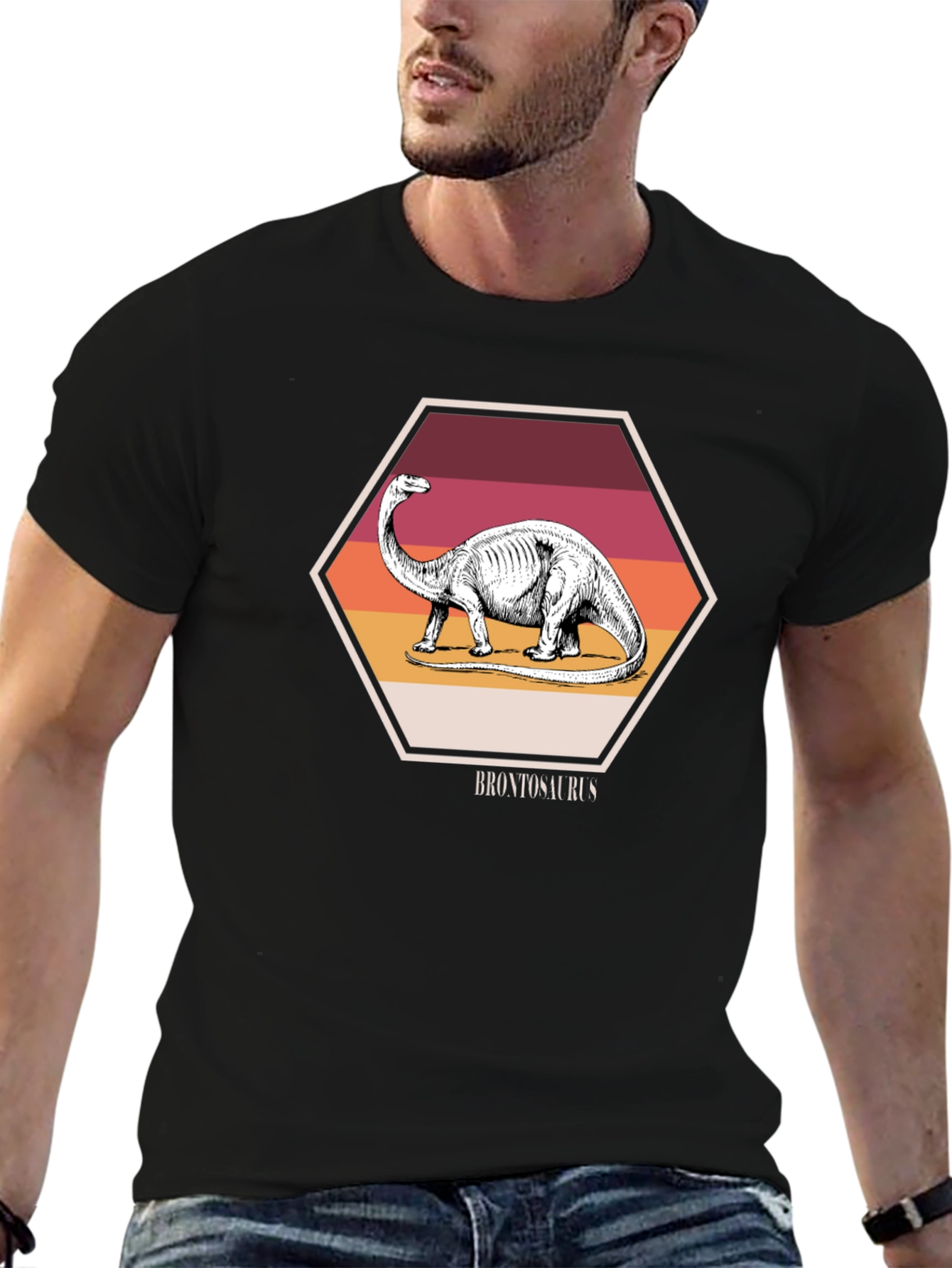 Brontosaurus Dinosaur T-Shirt - Retro Style