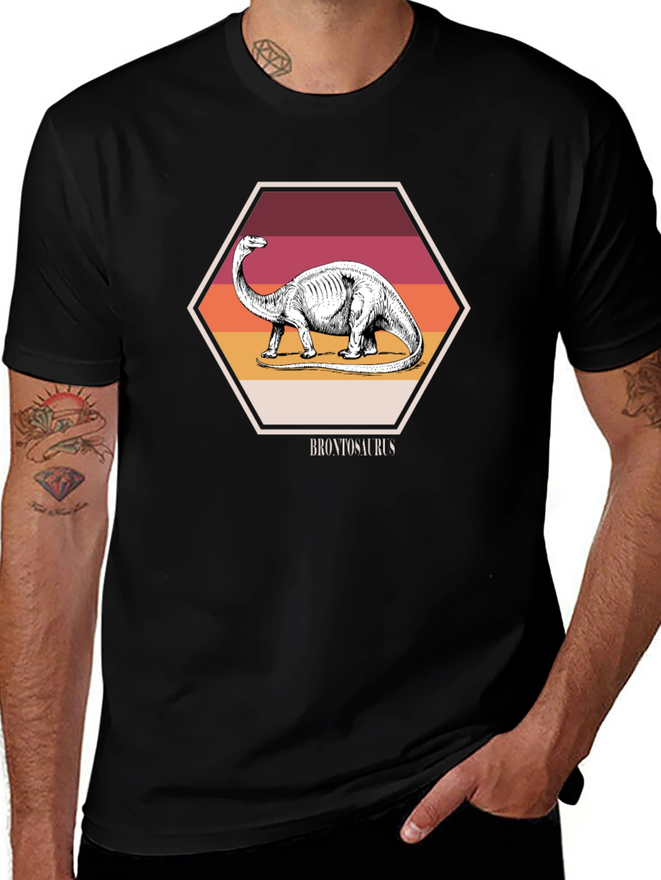 Brontosaurus Dinosaur T-Shirt - Retro Style